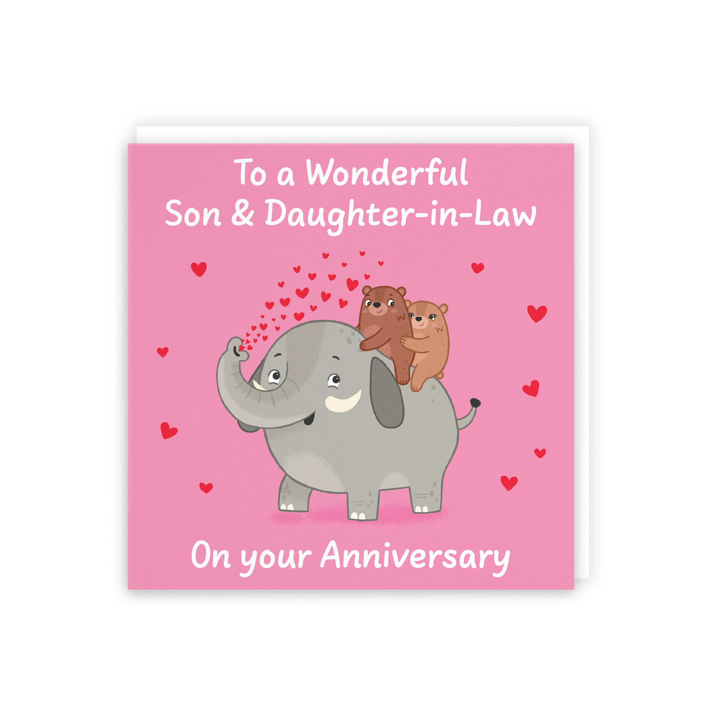 Son And Daughter In Law Anniversary Card Elephant Love Story - Default Title (5063396130305)