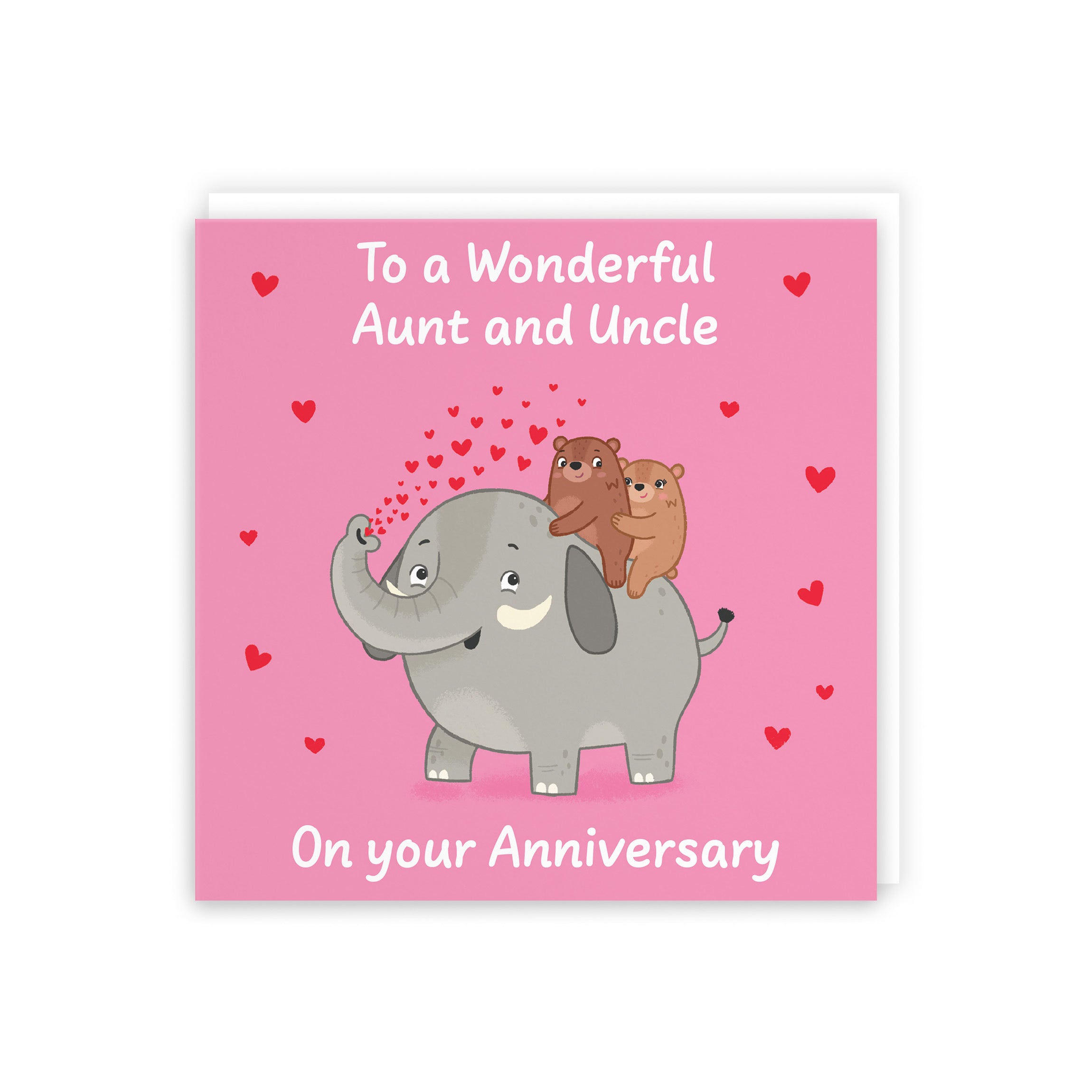 Aunt And Uncle Anniversary Card Elephant Love Story - Default Title (5063396130374)