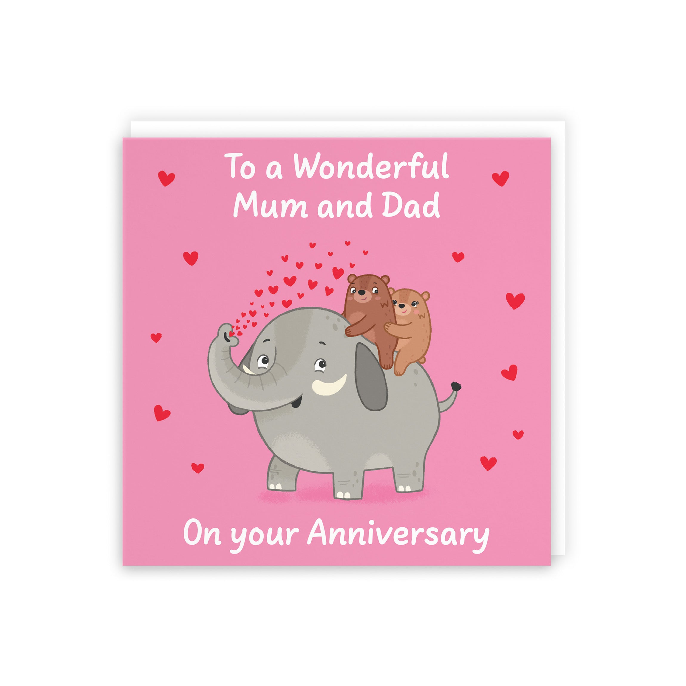 Mum And Dad Anniversary Card Elephant Love Story - Default Title (5063396130381)