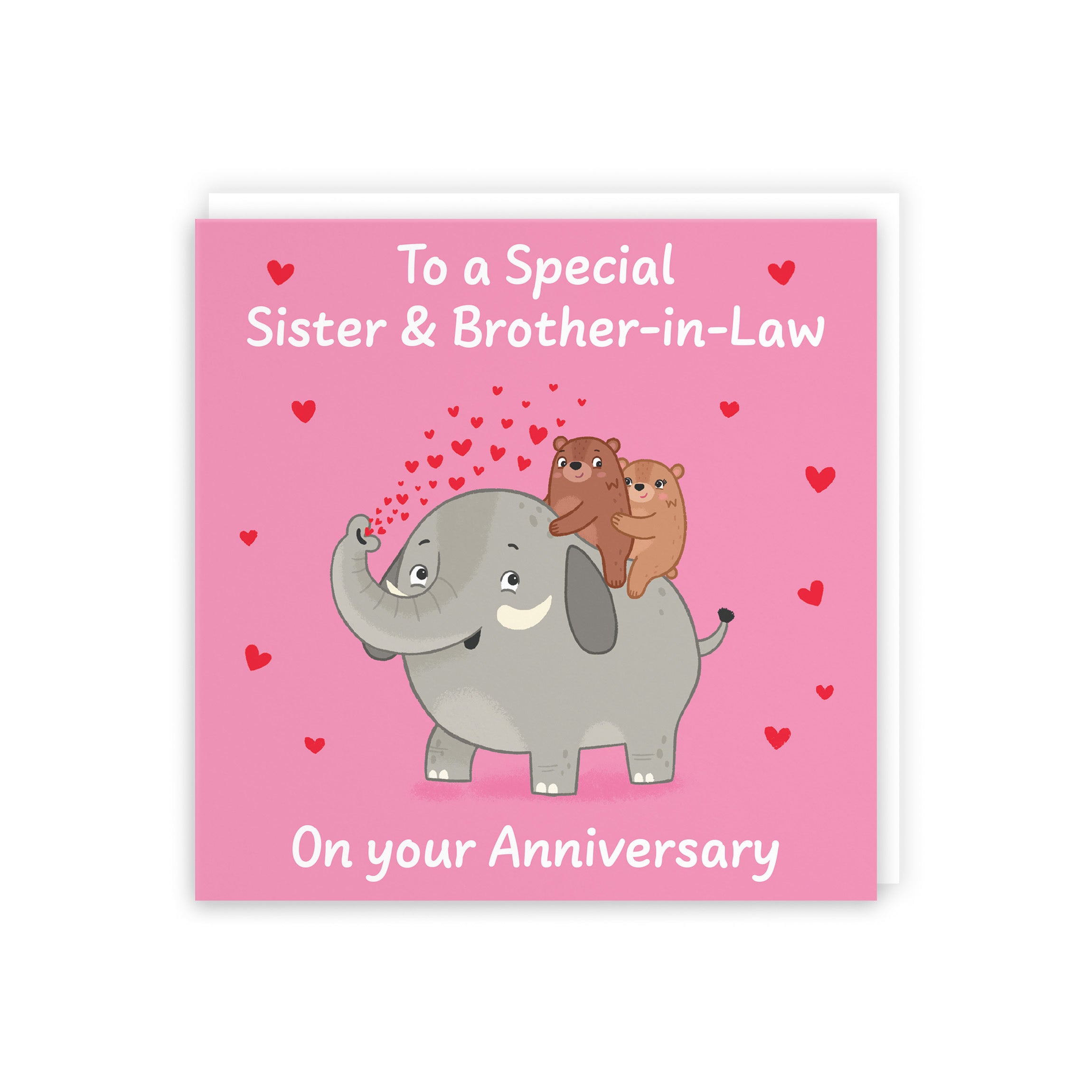 Sister And Brother In Law Anniversary Card Elephant Love Story - Default Title (5063396130497)