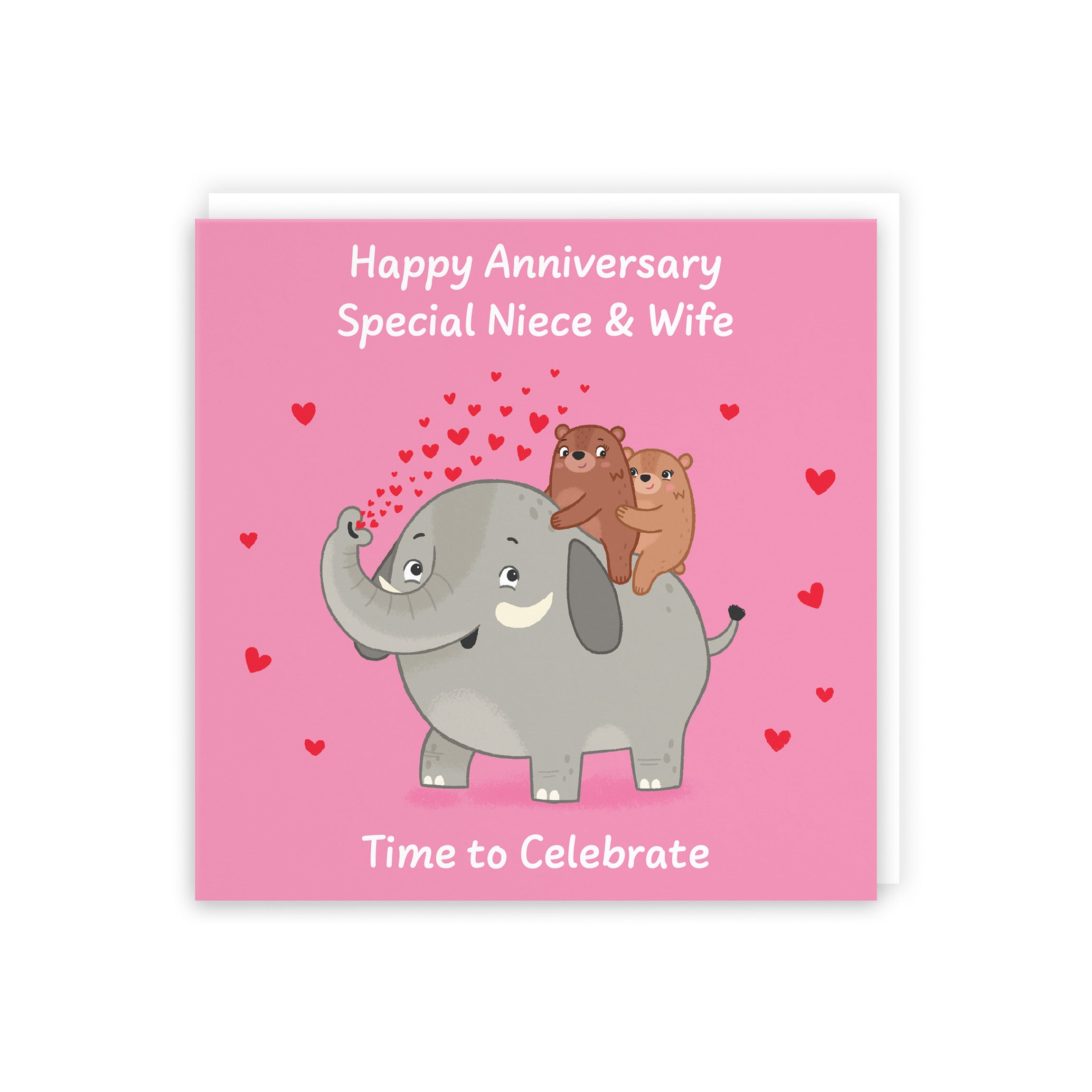 Niece And Wife Anniversary Card Elephant Love Story - Default Title (5063396130541)