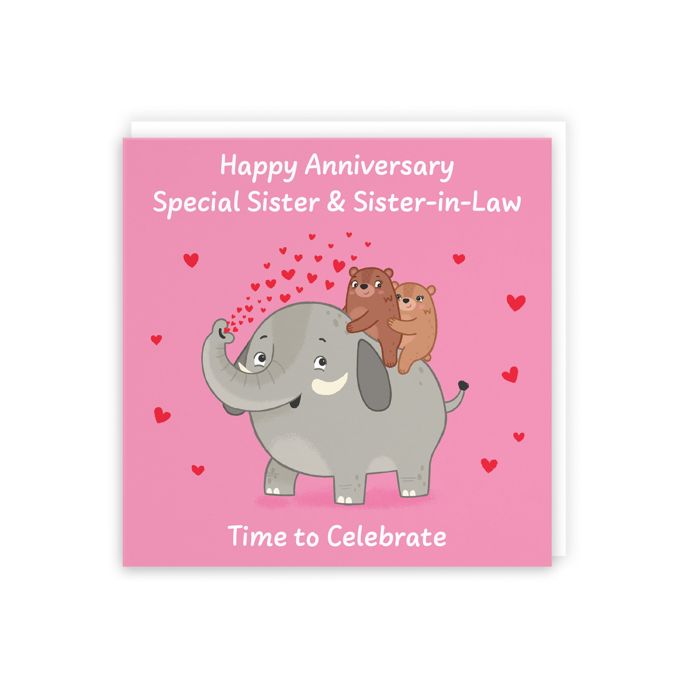 Sister And Sister In Law Anniversary Card Elephant Love Story - Default Title (5063396130633)