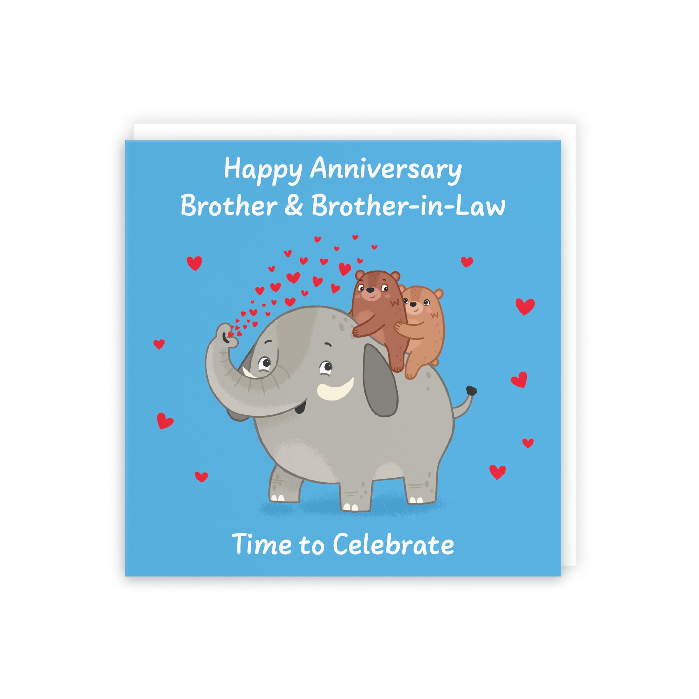 Brother And Brother In Law Anniversary Card Elephant Love Story - Default Title (5063396130640)