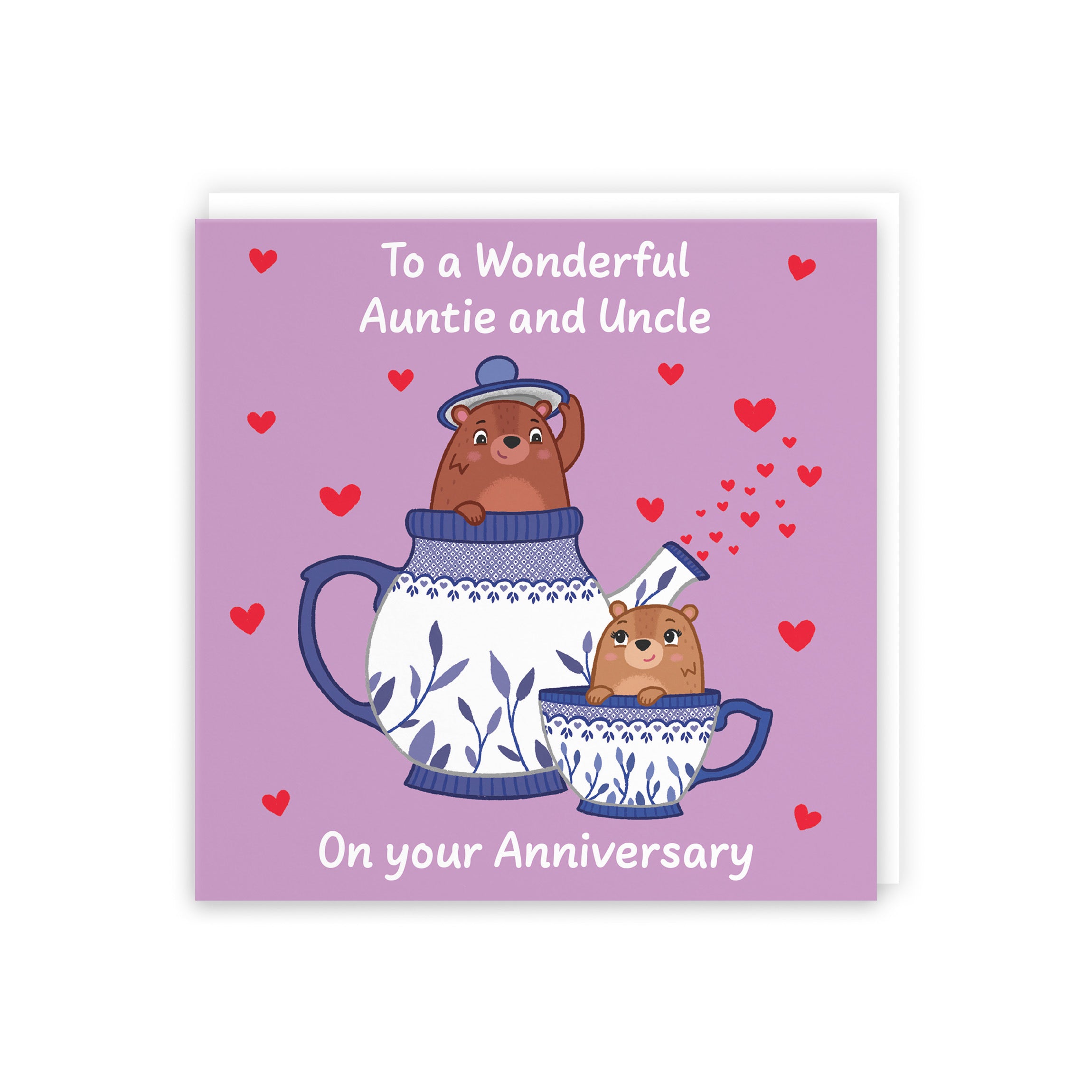 Auntie And Uncle Anniversary Card Teapot Love Story - Default Title (5063396130787)