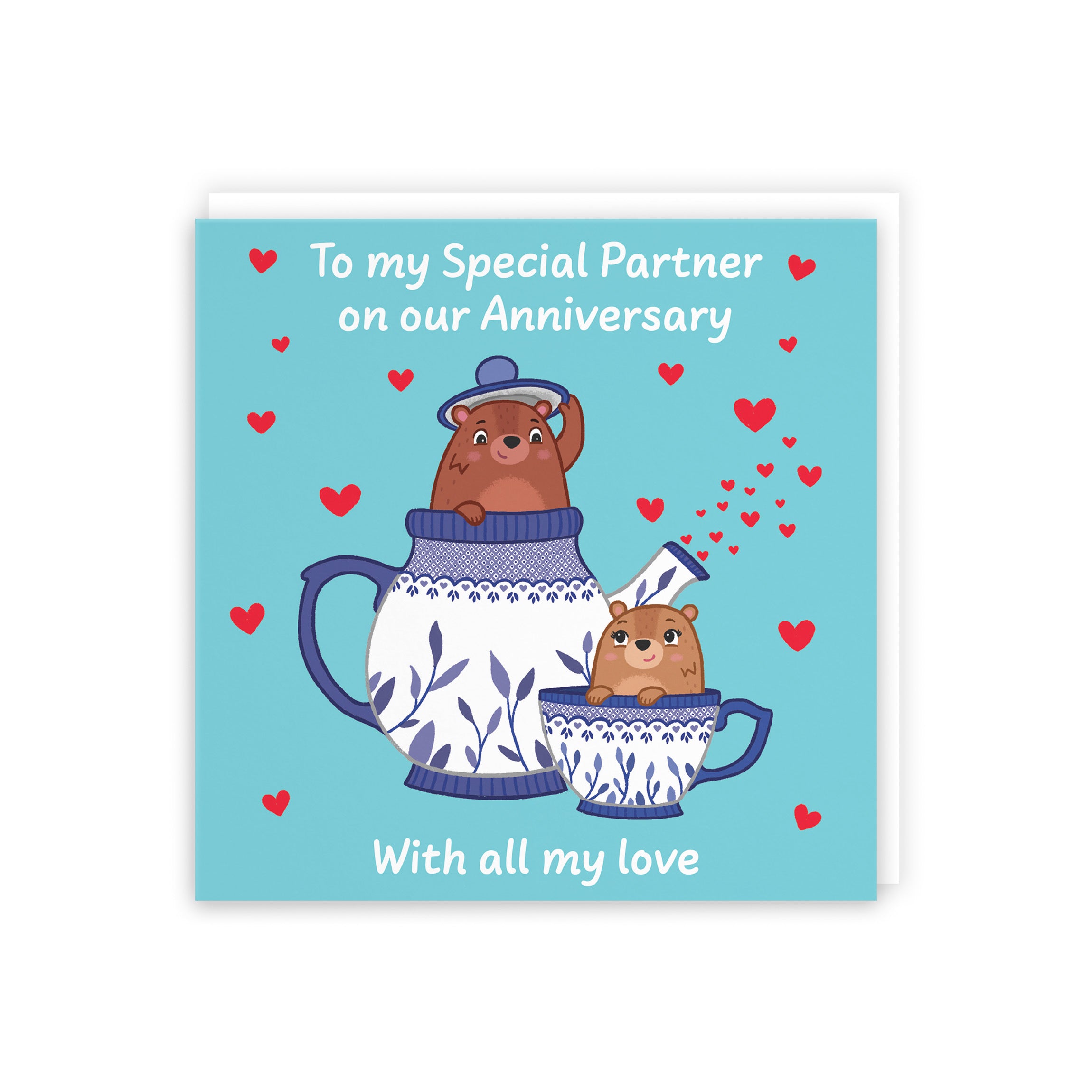 Partner Anniversary Card Teapot Love Story - Default Title (5063396130909)