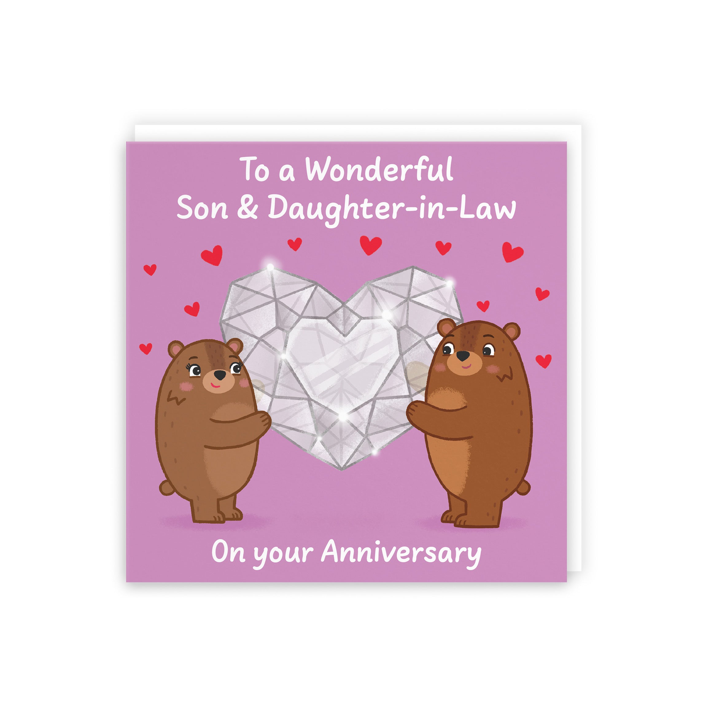 Son And Daughter In Law Anniversary Card Sparkling Love Story - Default Title (5063396131142)