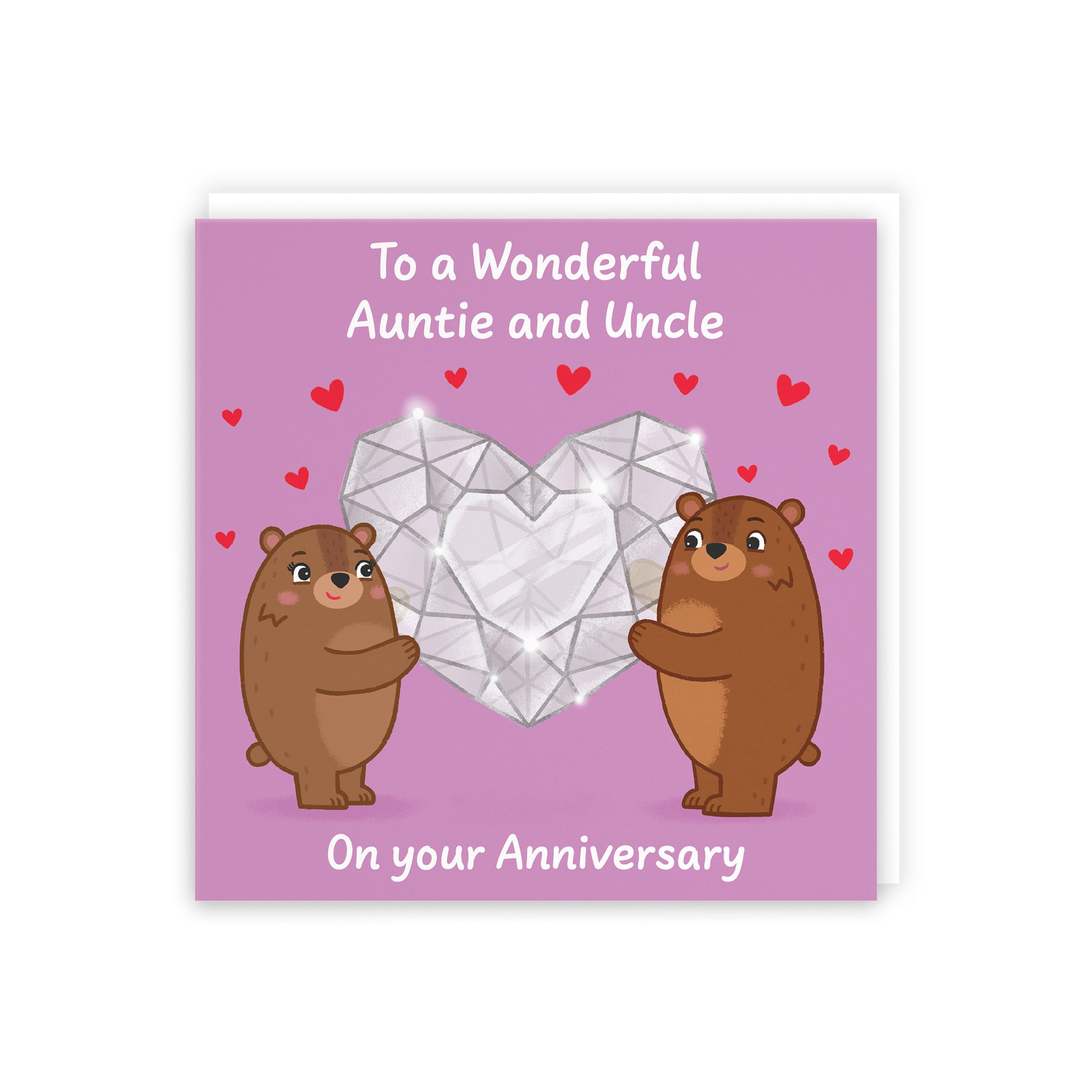 Auntie And Uncle Anniversary Card Sparkling Love Story - Default Title (5063396131203)