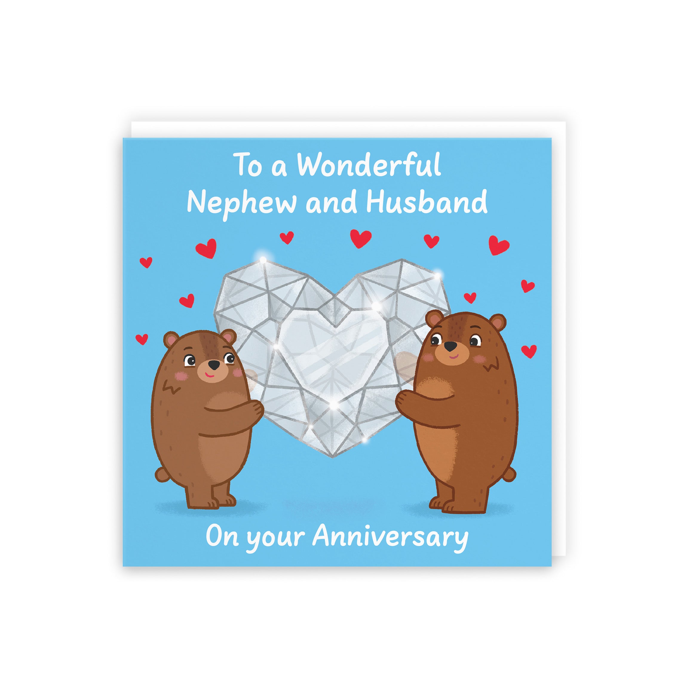 Nephew And Husband Anniversary Card Sparkling Love Story - Default Title (5063396131364)