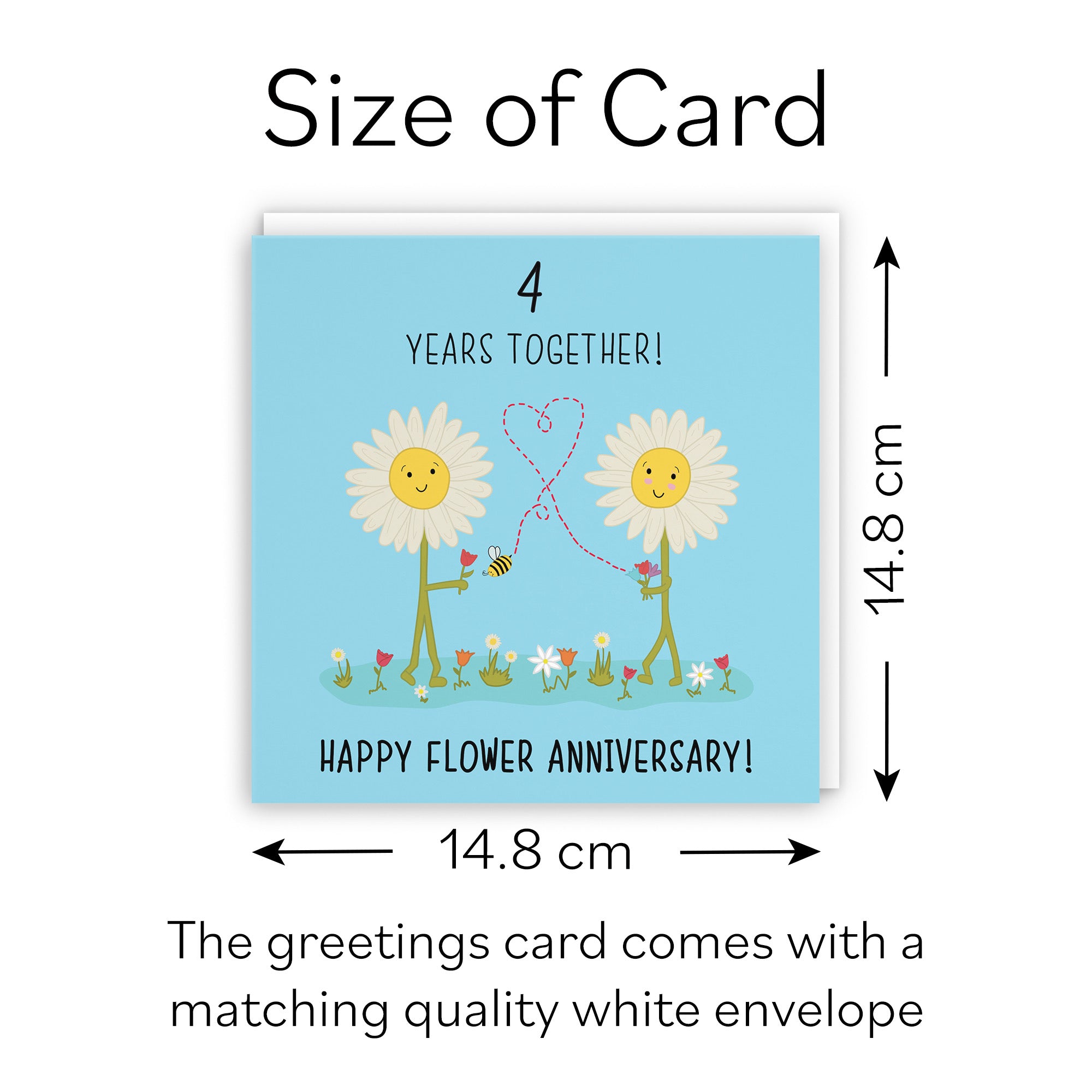 4th Flower Anniversary Card Iconic - Default Title (B0763DT74G)