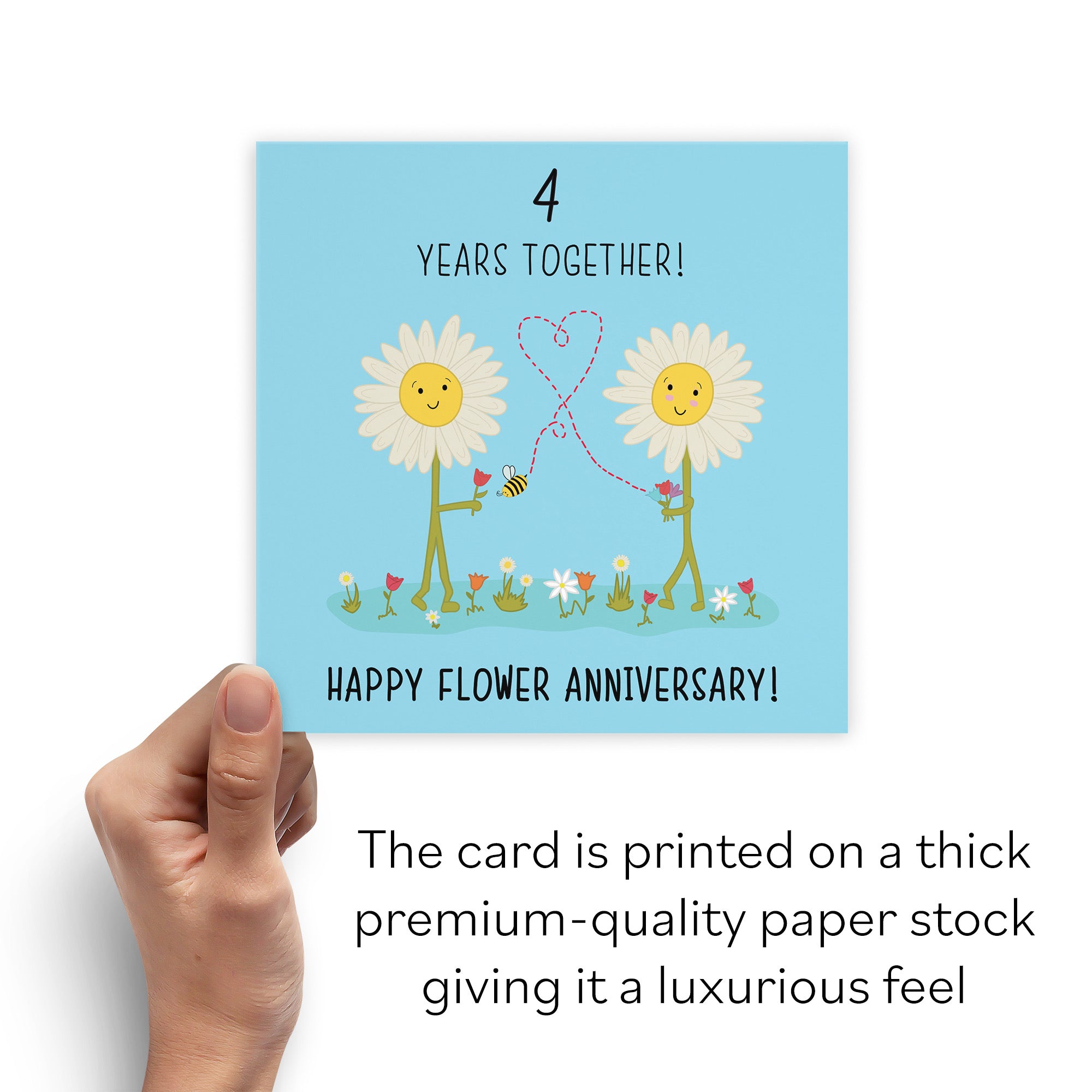 4th Flower Anniversary Card Iconic - Default Title (B0763DT74G)