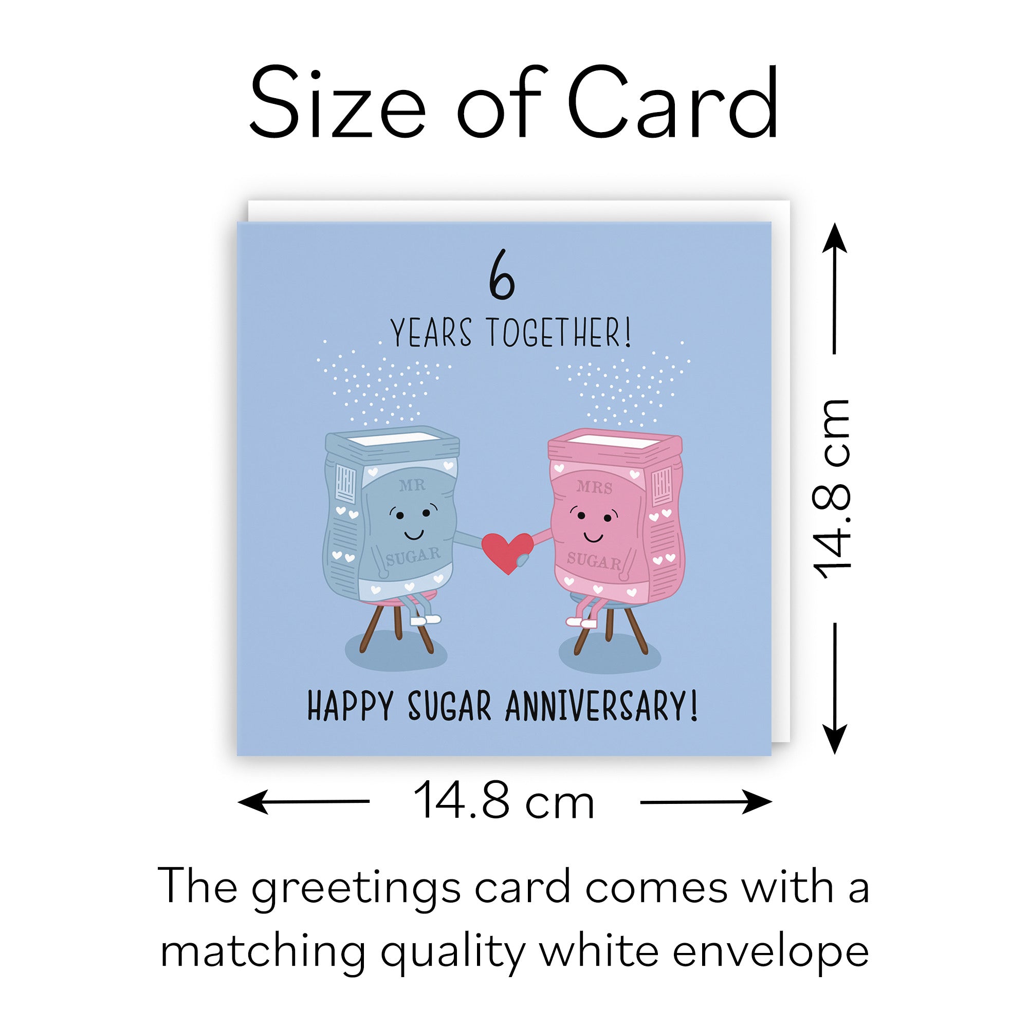 6th Sugar Bags Anniversary Card Iconic - Default Title (B0763FRLMX)