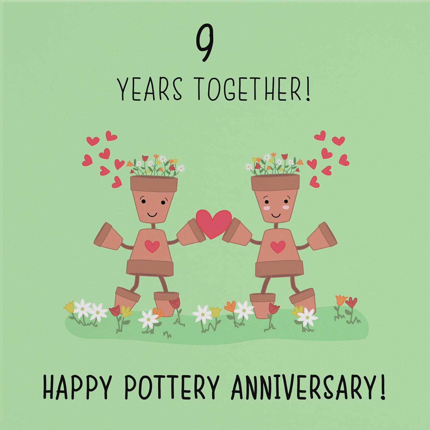 9th Pottery Anniversary Card Iconic - Default Title (B077HZ945F)