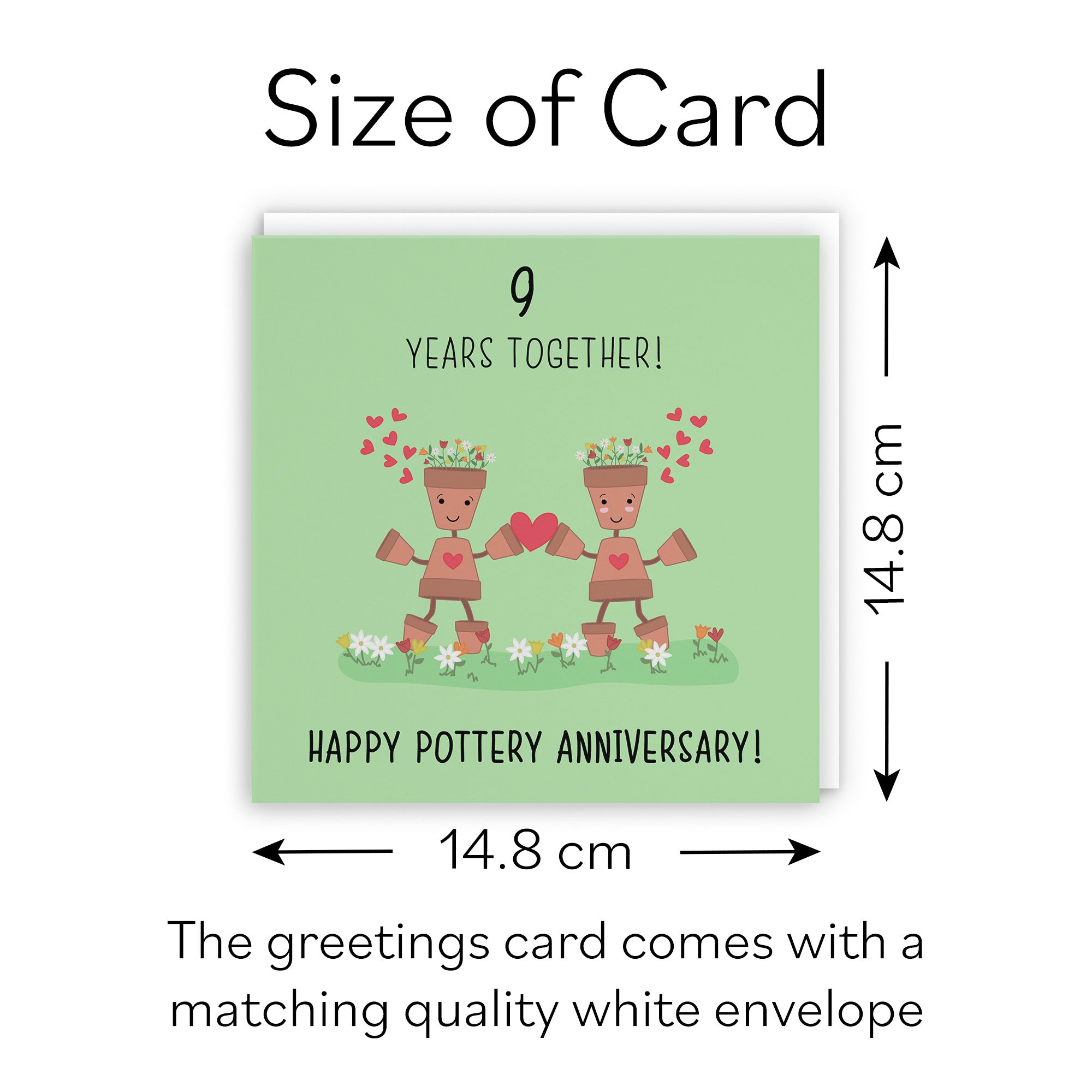 9th Pottery Anniversary Card Iconic - Default Title (B077HZ945F)