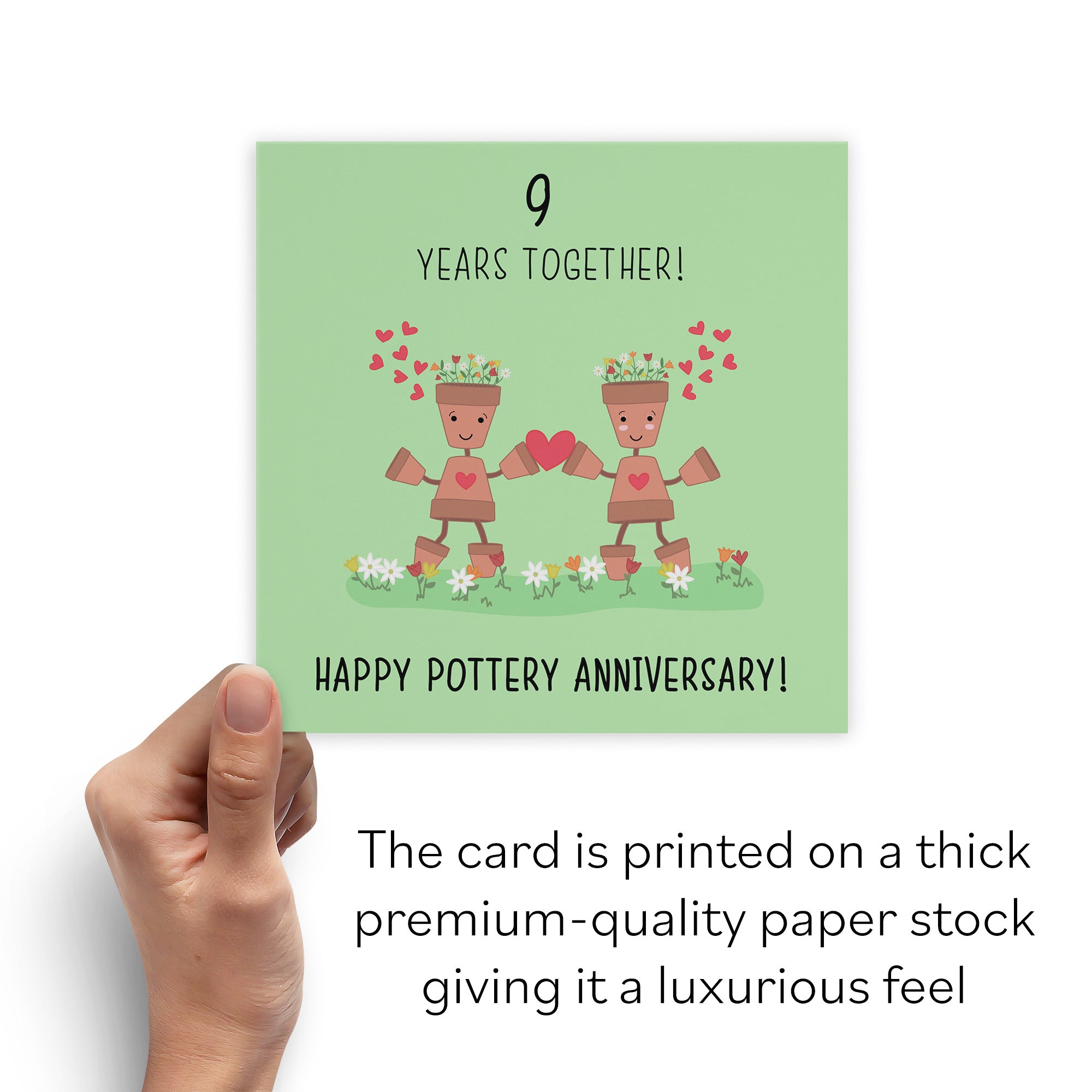 9th Pottery Anniversary Card Iconic - Default Title (B077HZ945F)