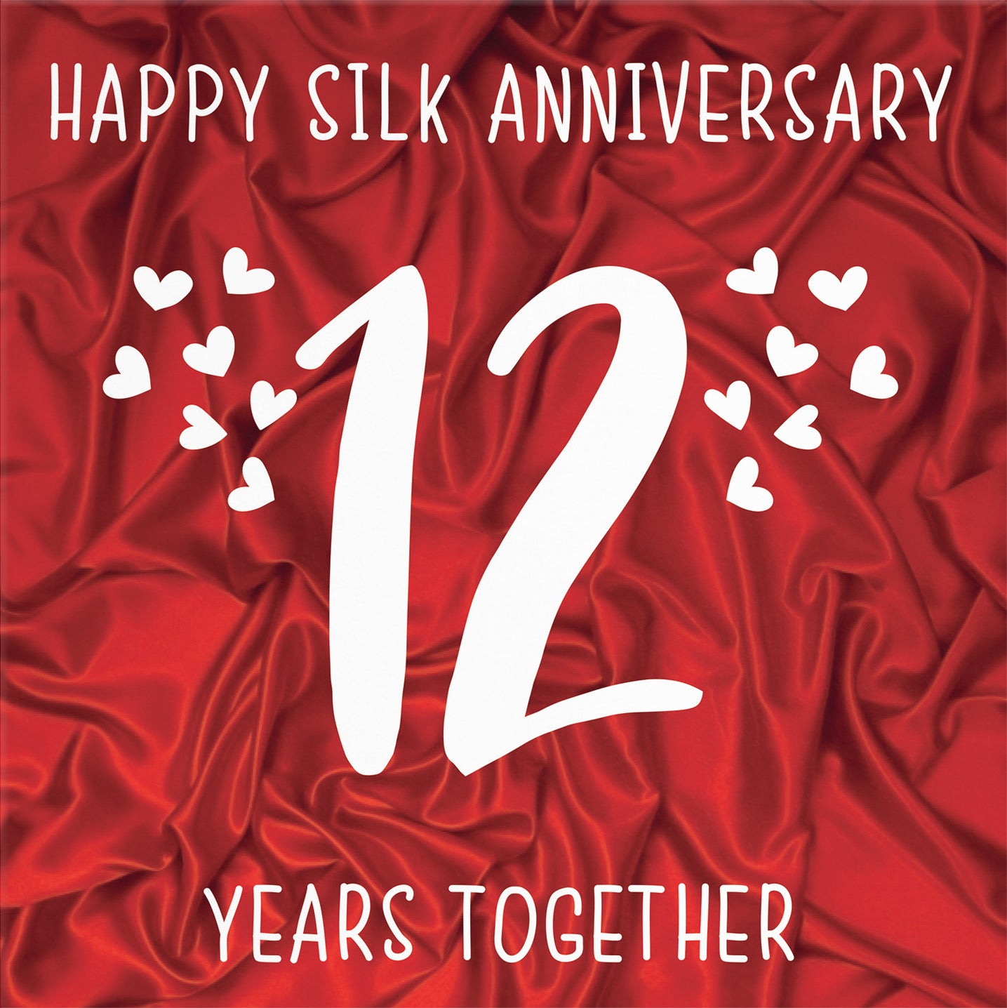 12th Silk Anniversary Card Iconic - Default Title (B07CJ2H93F)