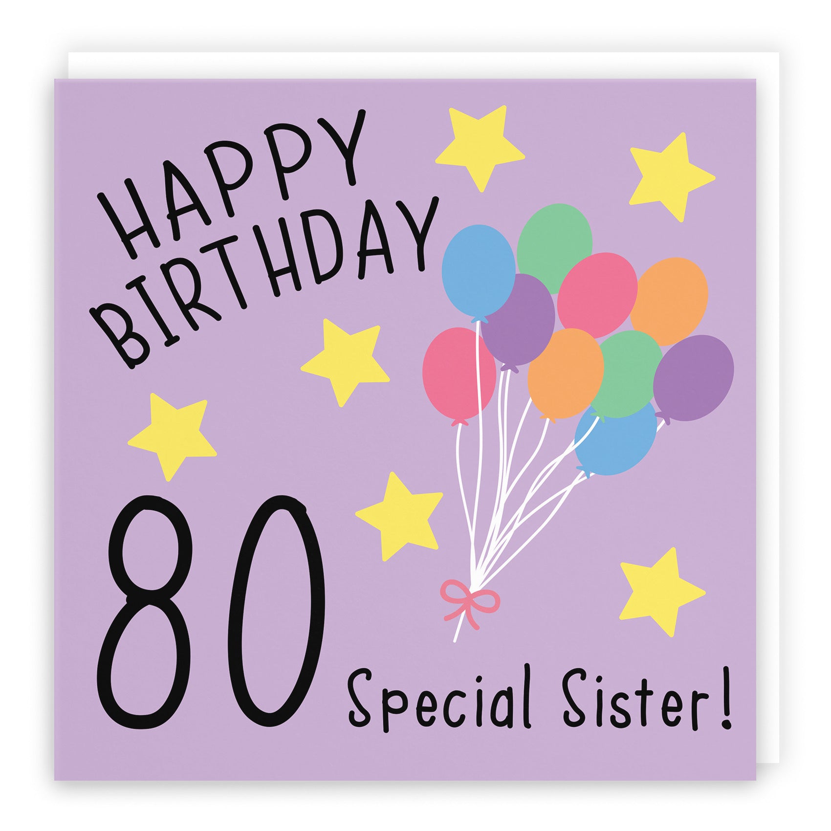 80th Sister Birthday Card Original - Default Title (B07DCW2WV9)