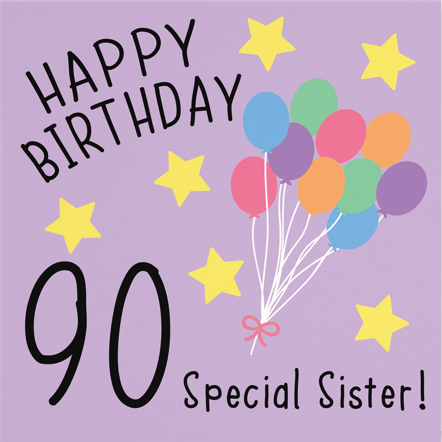 90th Sister Birthday Card Original - Default Title (B07DCXP47J)