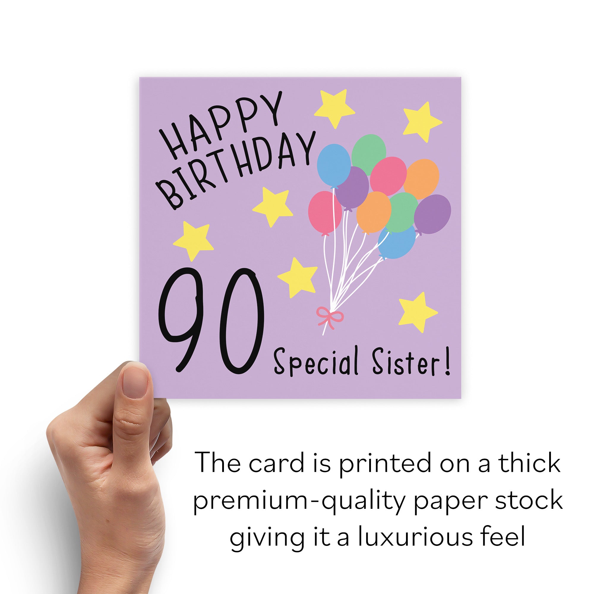 90th Sister Birthday Card Original - Default Title (B07DCXP47J)