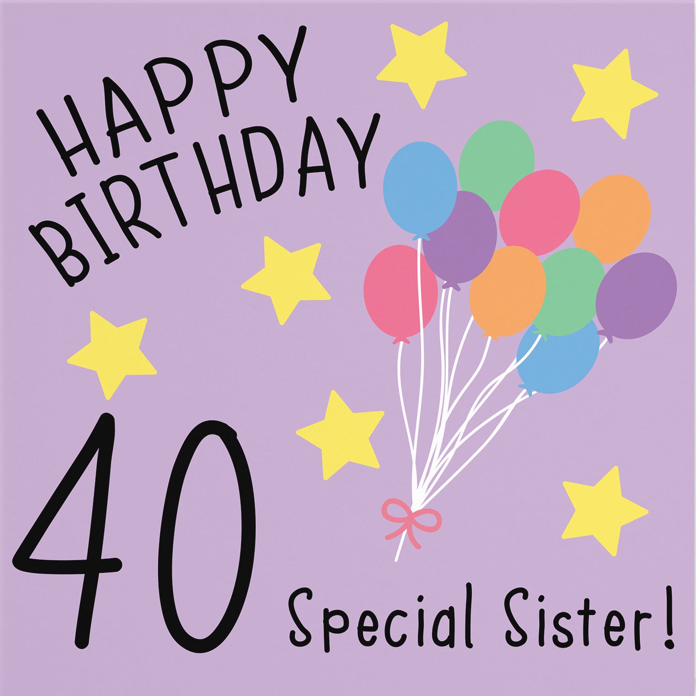 40th Sister Birthday Card Original - Default Title (B07DCY2DXR)