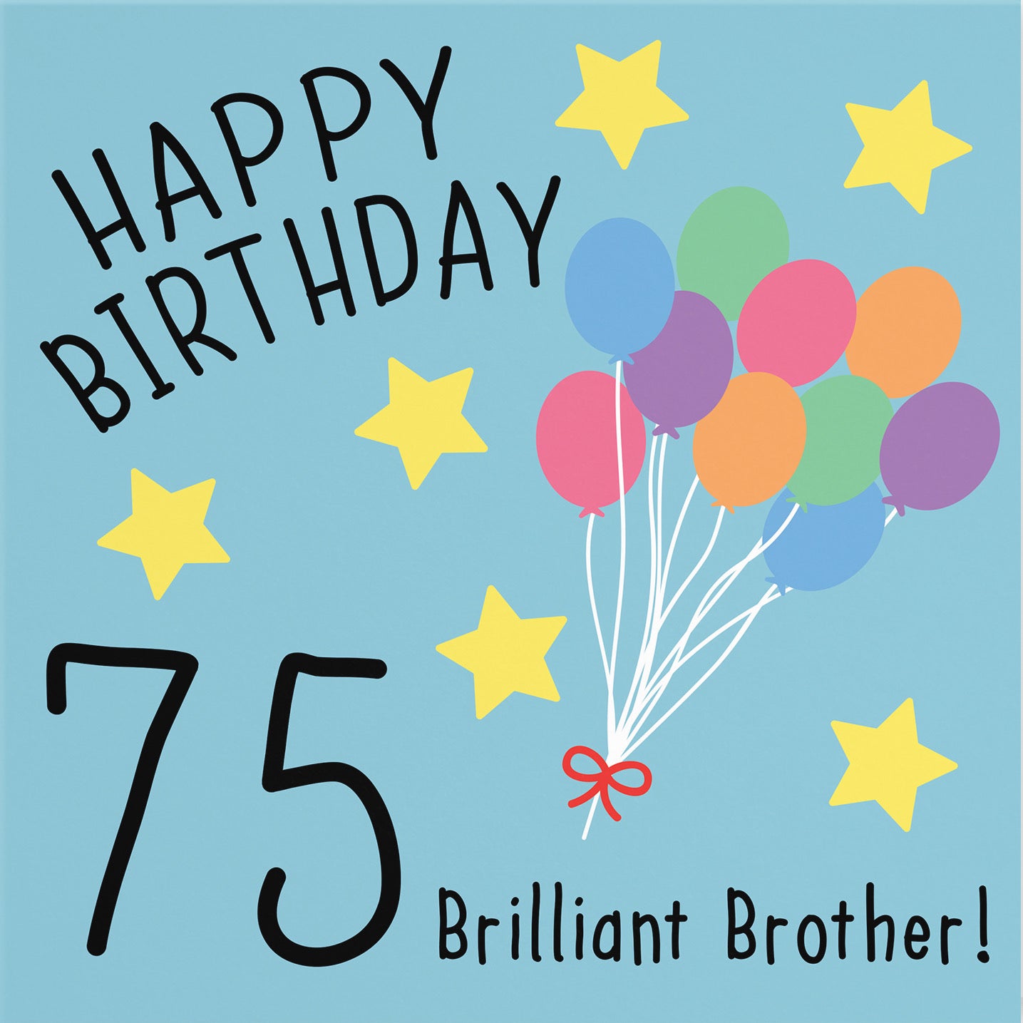 75th Brother Birthday Card Original - Default Title (B07DCY32QL)