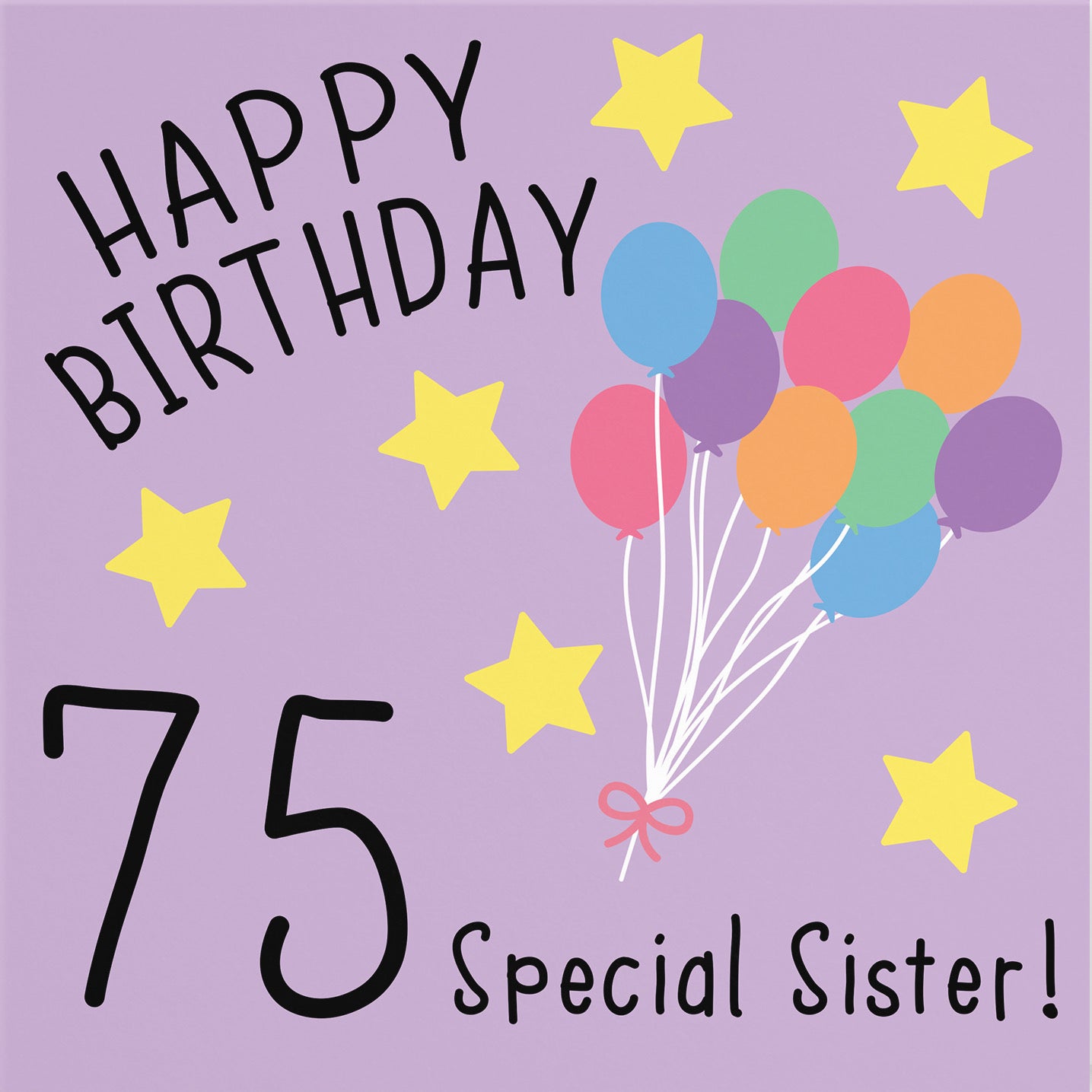 75th Sister Birthday Card Original - Default Title (B07DCYG253)