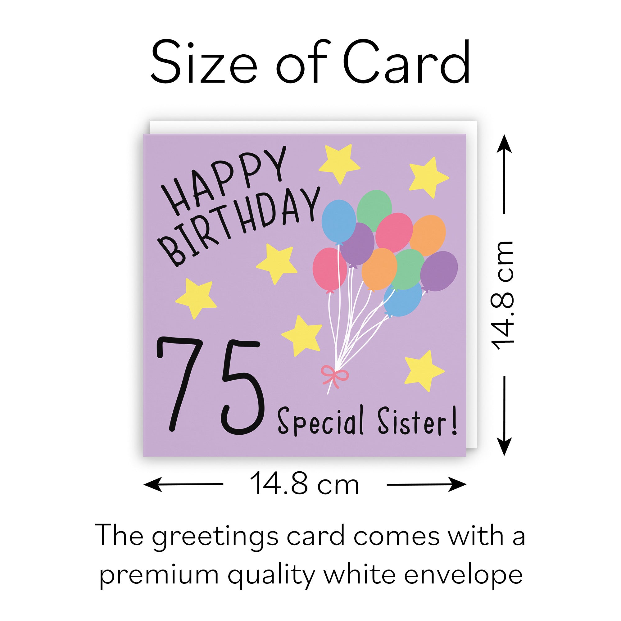 75th Sister Birthday Card Original - Default Title (B07DCYG253)