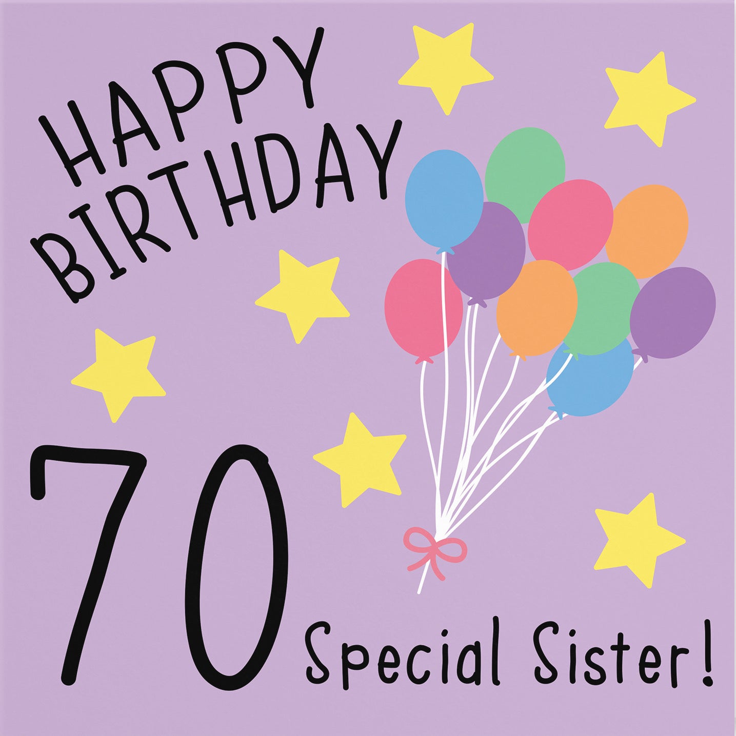 70th Sister Birthday Card Original - Default Title (B07DCZ1DJ2)