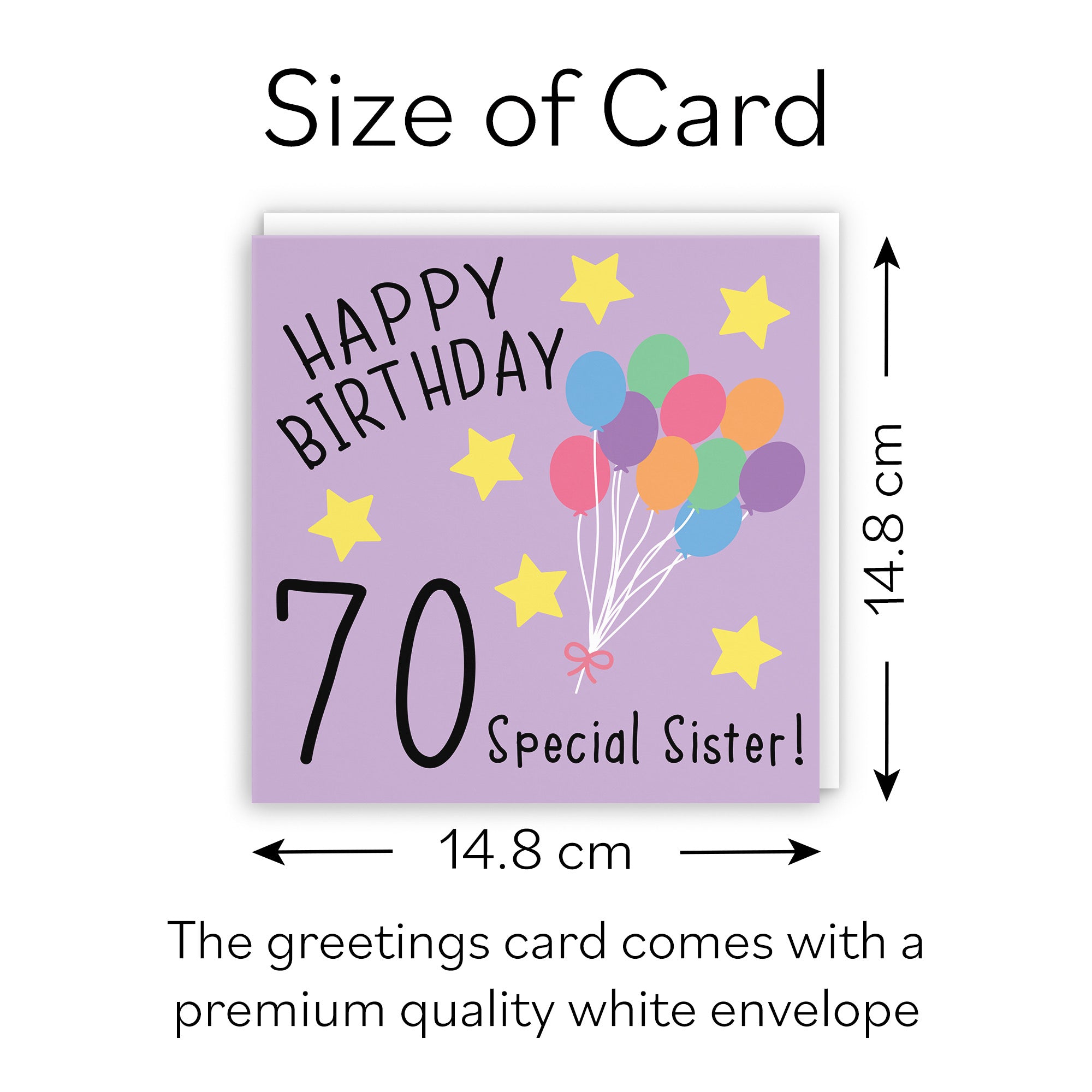 70th Sister Birthday Card Original - Default Title (B07DCZ1DJ2)