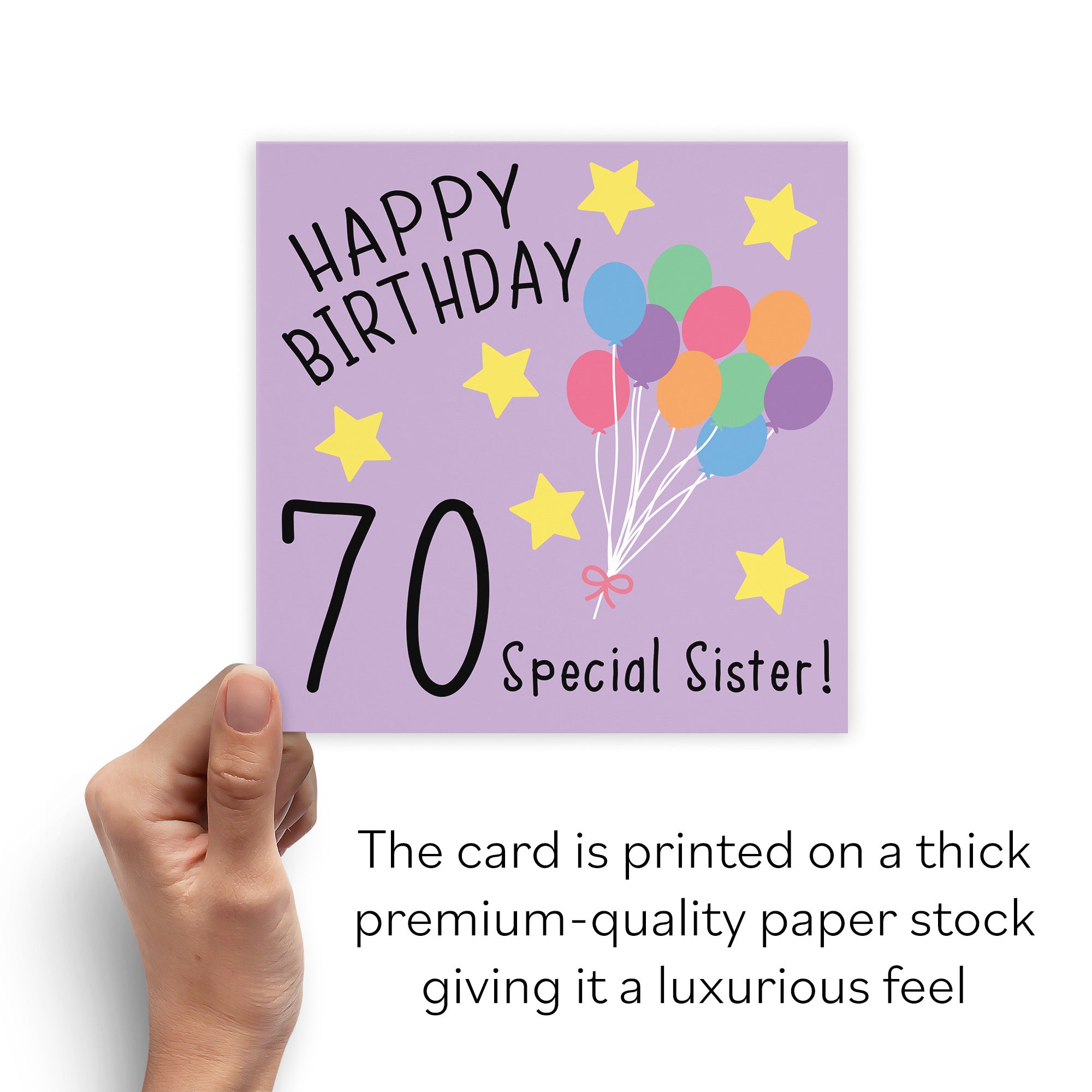 70th Sister Birthday Card Original - Default Title (B07DCZ1DJ2)