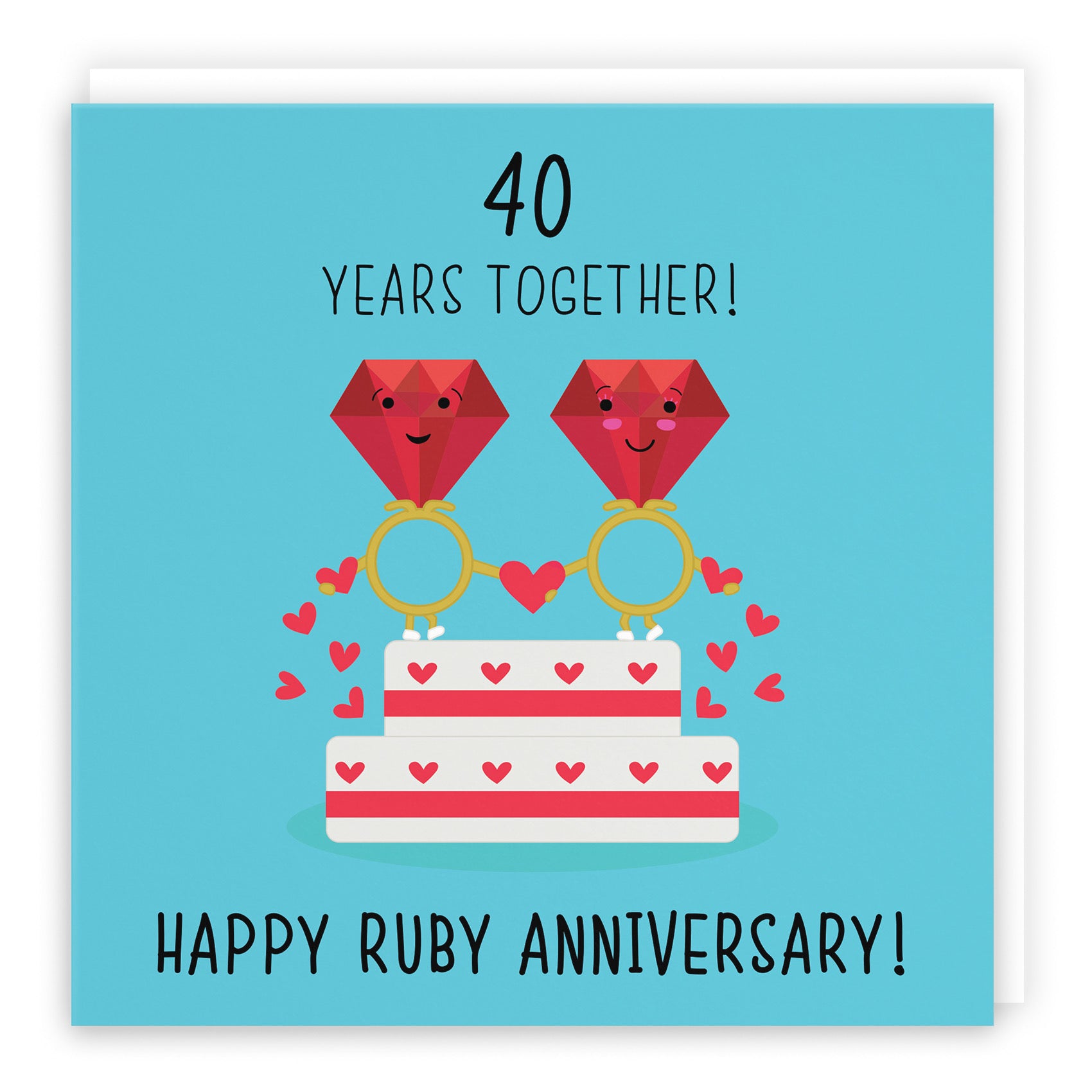 40th Ruby Anniversary Card Cake Iconic - Default Title (B07FBRGJ9J)