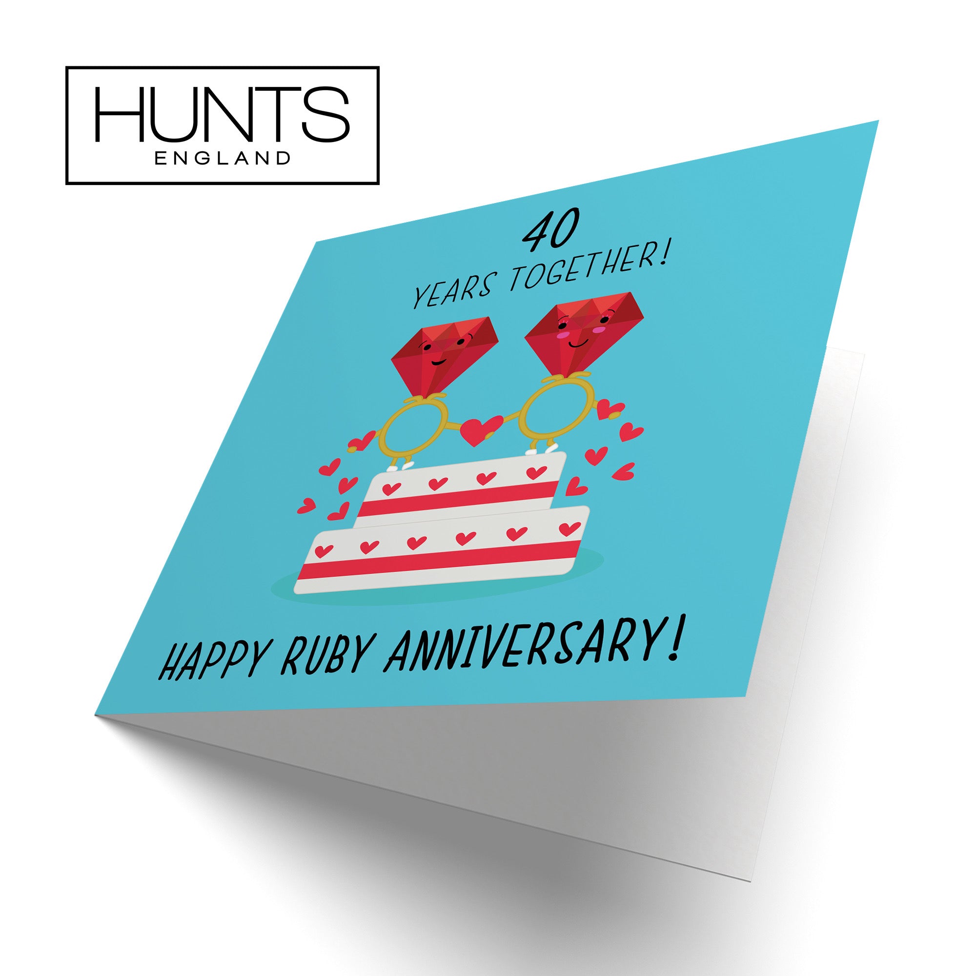 40th Ruby Anniversary Card Cake Iconic - Default Title (B07FBRGJ9J)