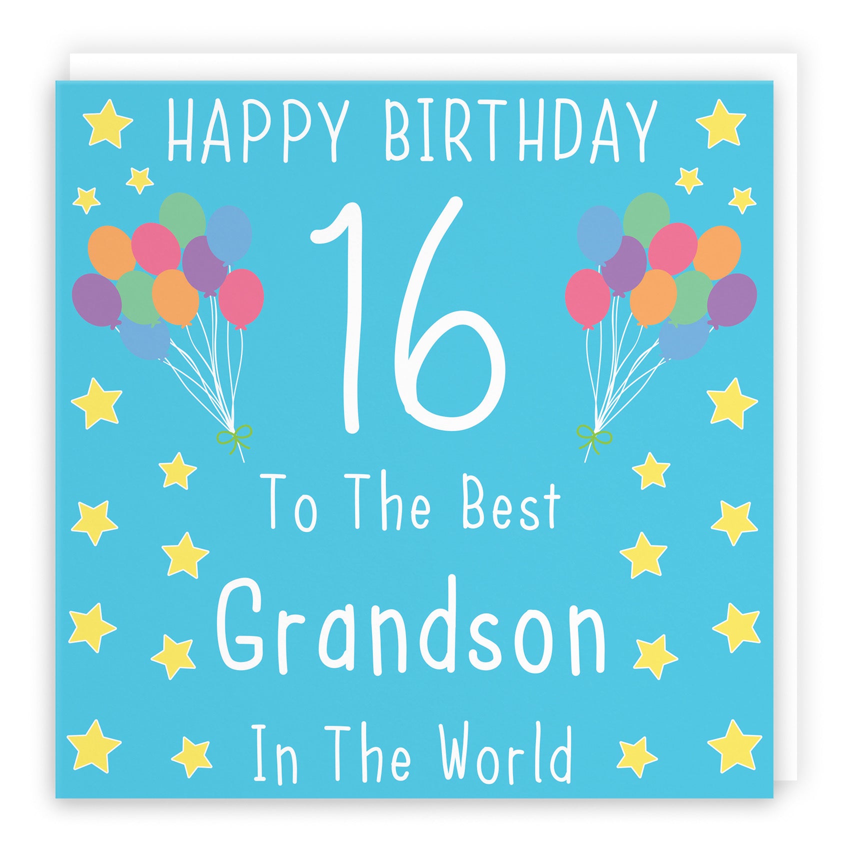 16th Grandson Birthday Card Iconic - Default Title (B07RLLMMYS)