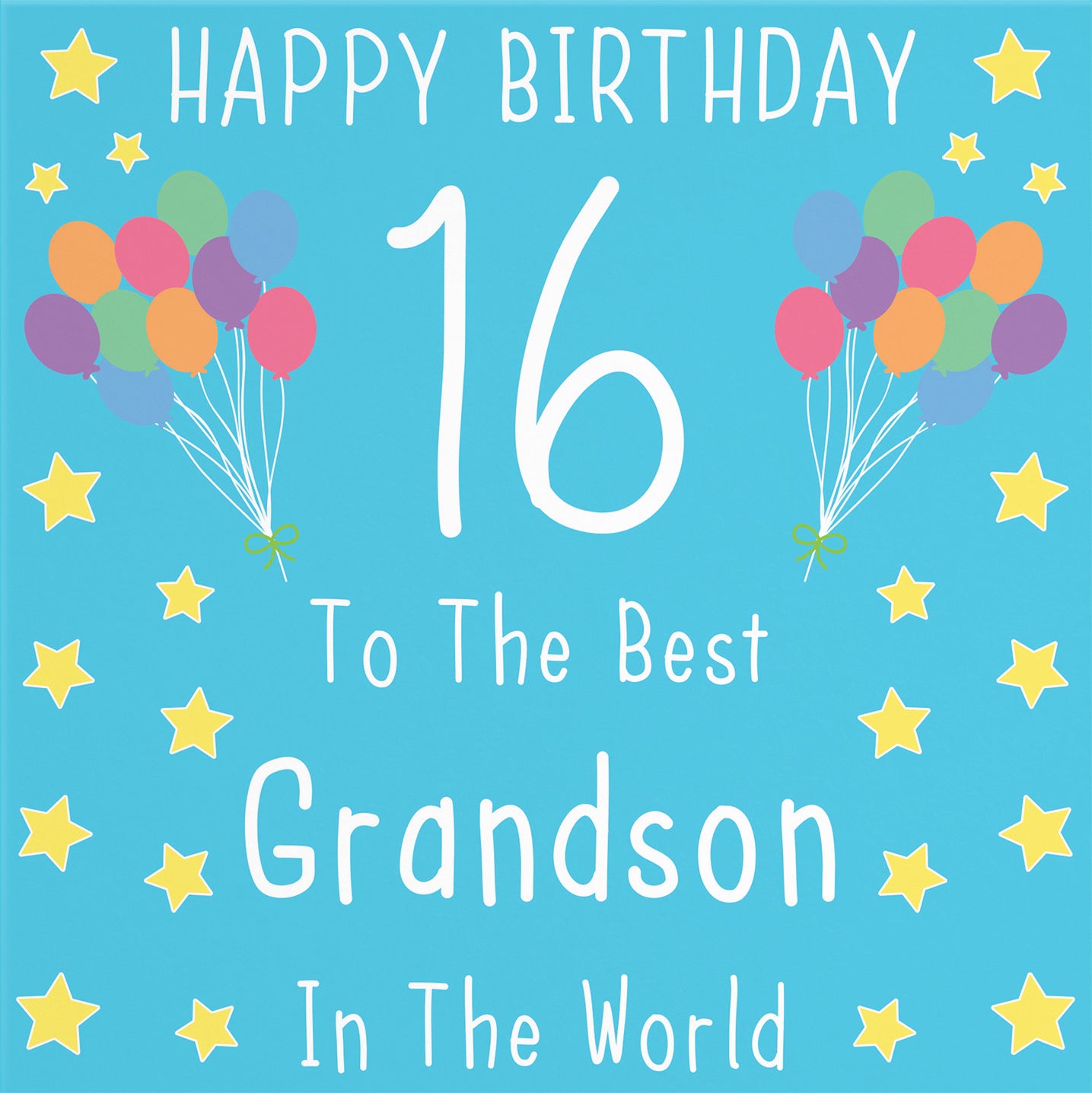 16th Grandson Birthday Card Iconic - Default Title (B07RLLMMYS)