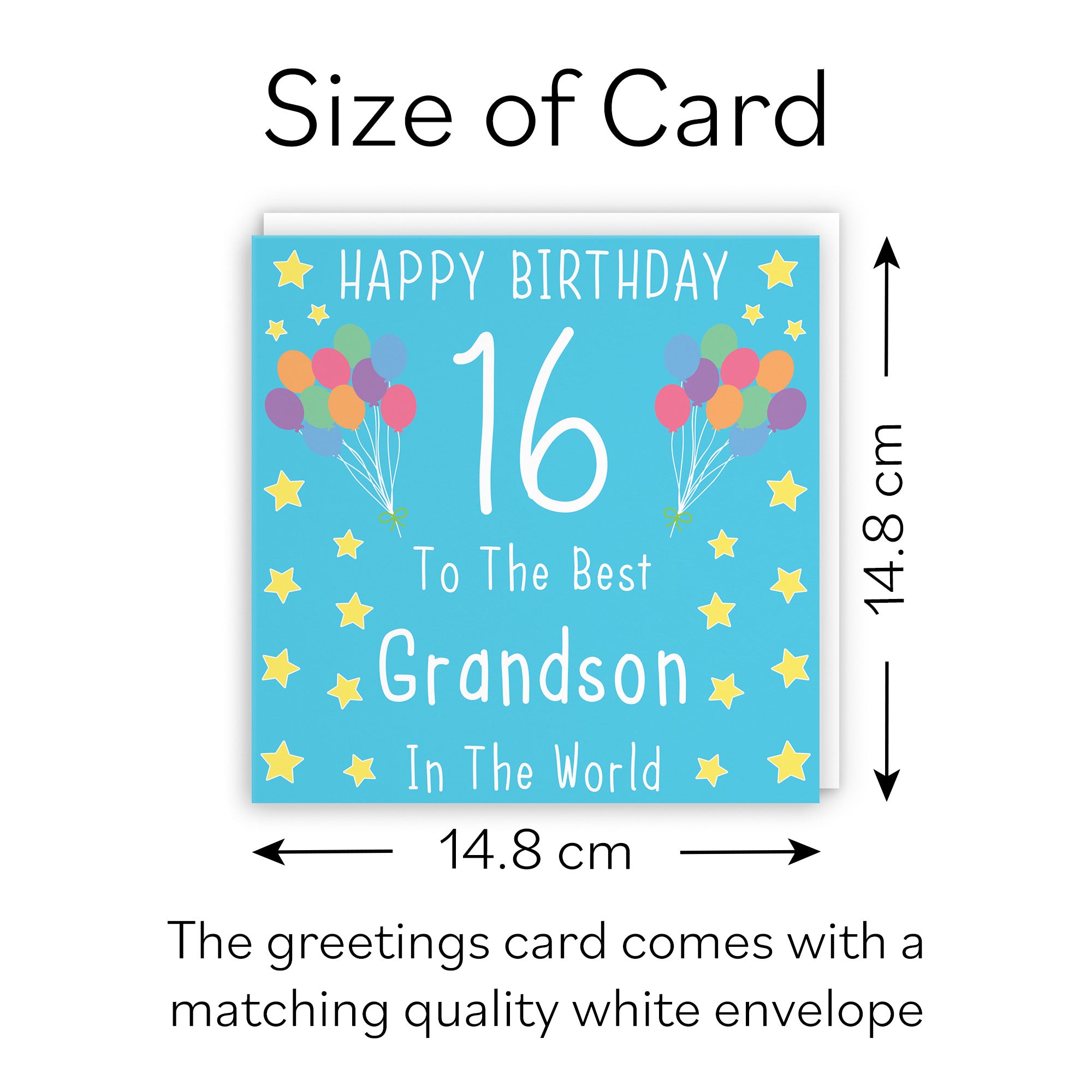 16th Grandson Birthday Card Iconic - Default Title (B07RLLMMYS)