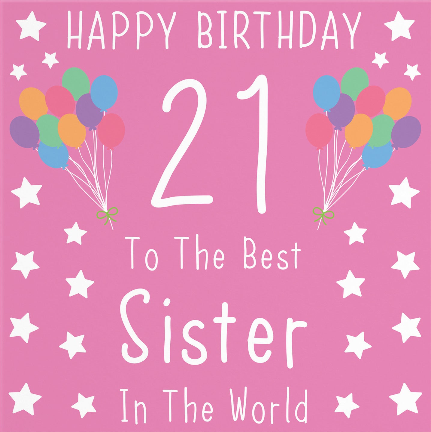 21st Sister Birthday Card Iconic - Default Title (B07RNGT6JJ)