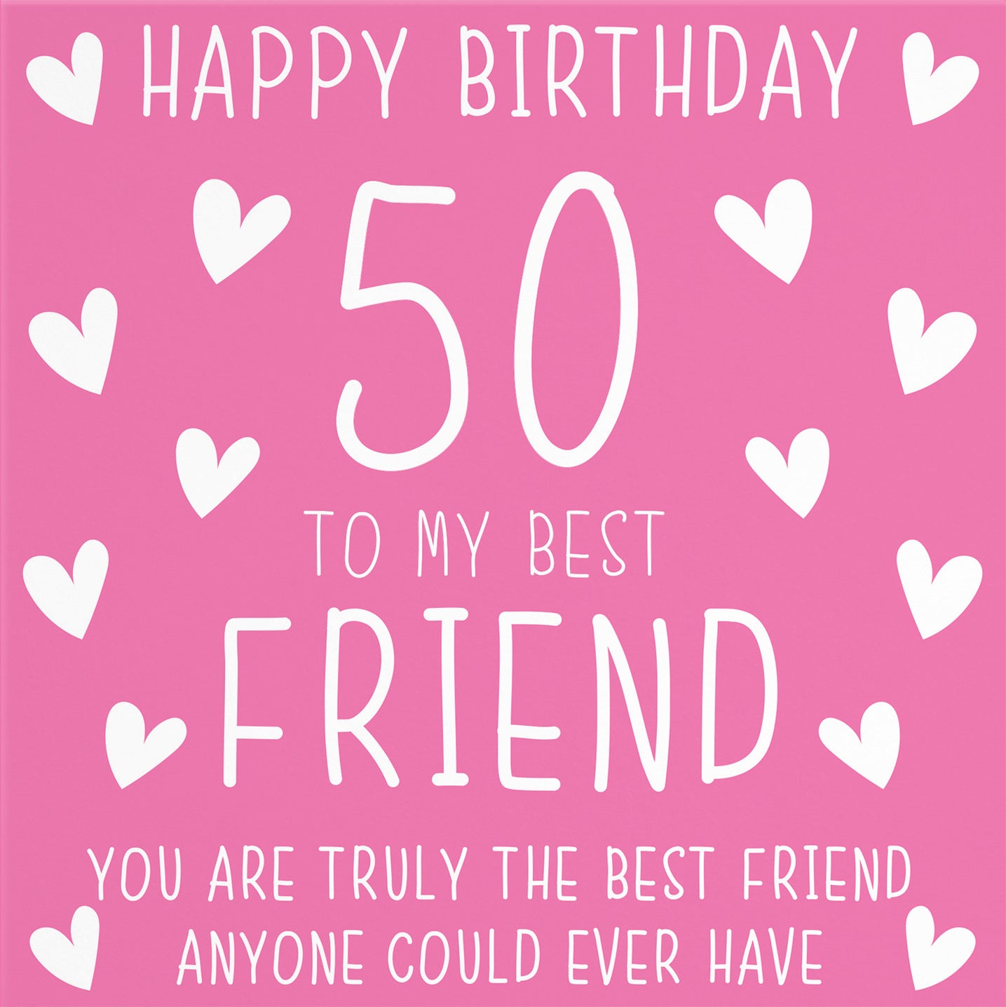 50th Friend Birthday Card Iconic - Default Title (B07RRR7WW9)