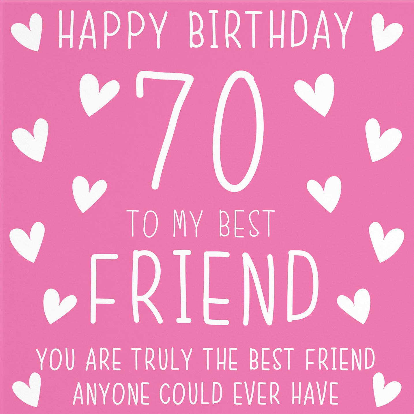 70th Best Friend Birthday Card Iconic - Default Title (B07RTZ7RPD)