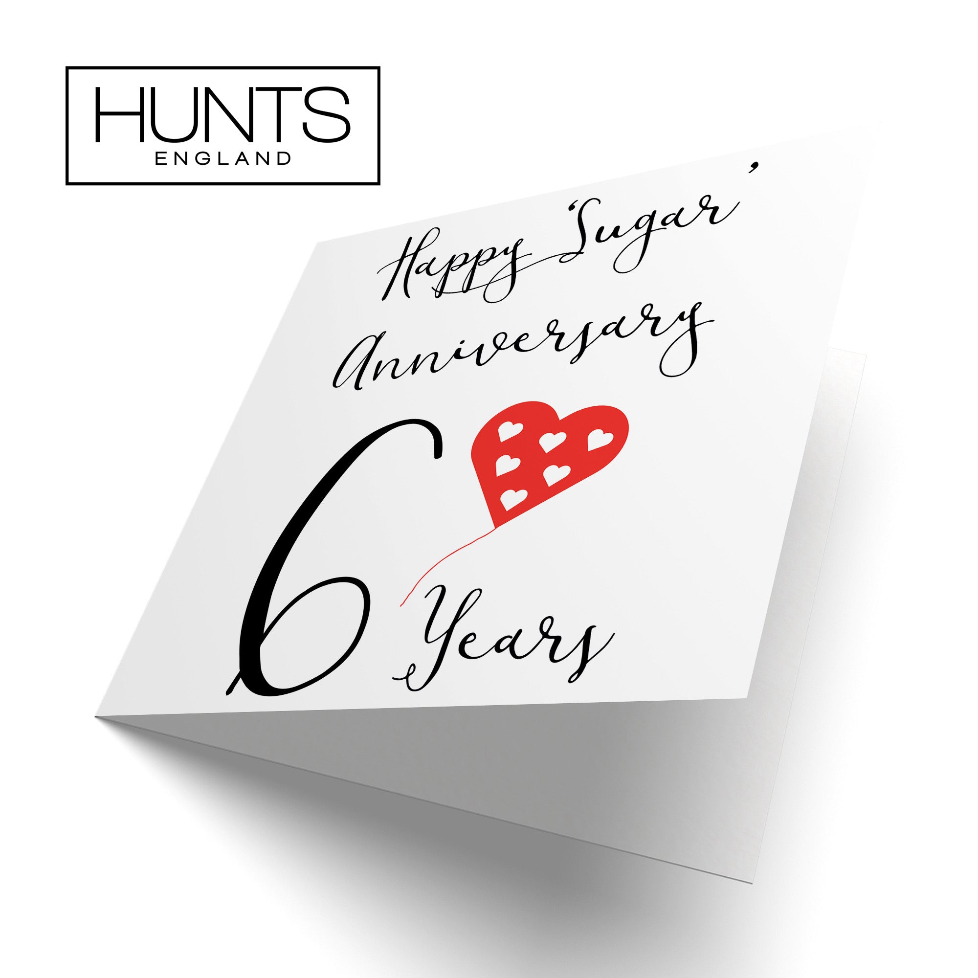 6th Anniversary Card Red Heart - Default Title (B07SV523CK)