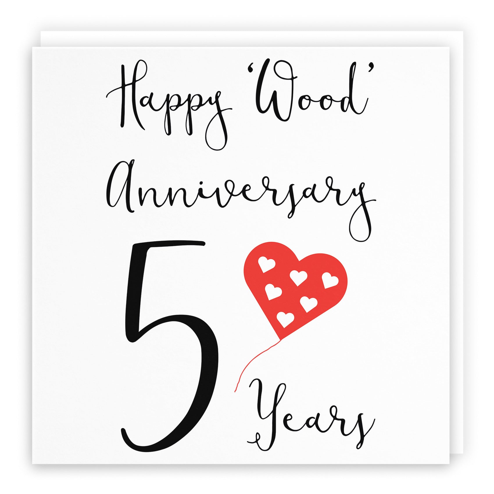 5th Anniversary Card Red Heart - Default Title (B07SW7ZG1H)