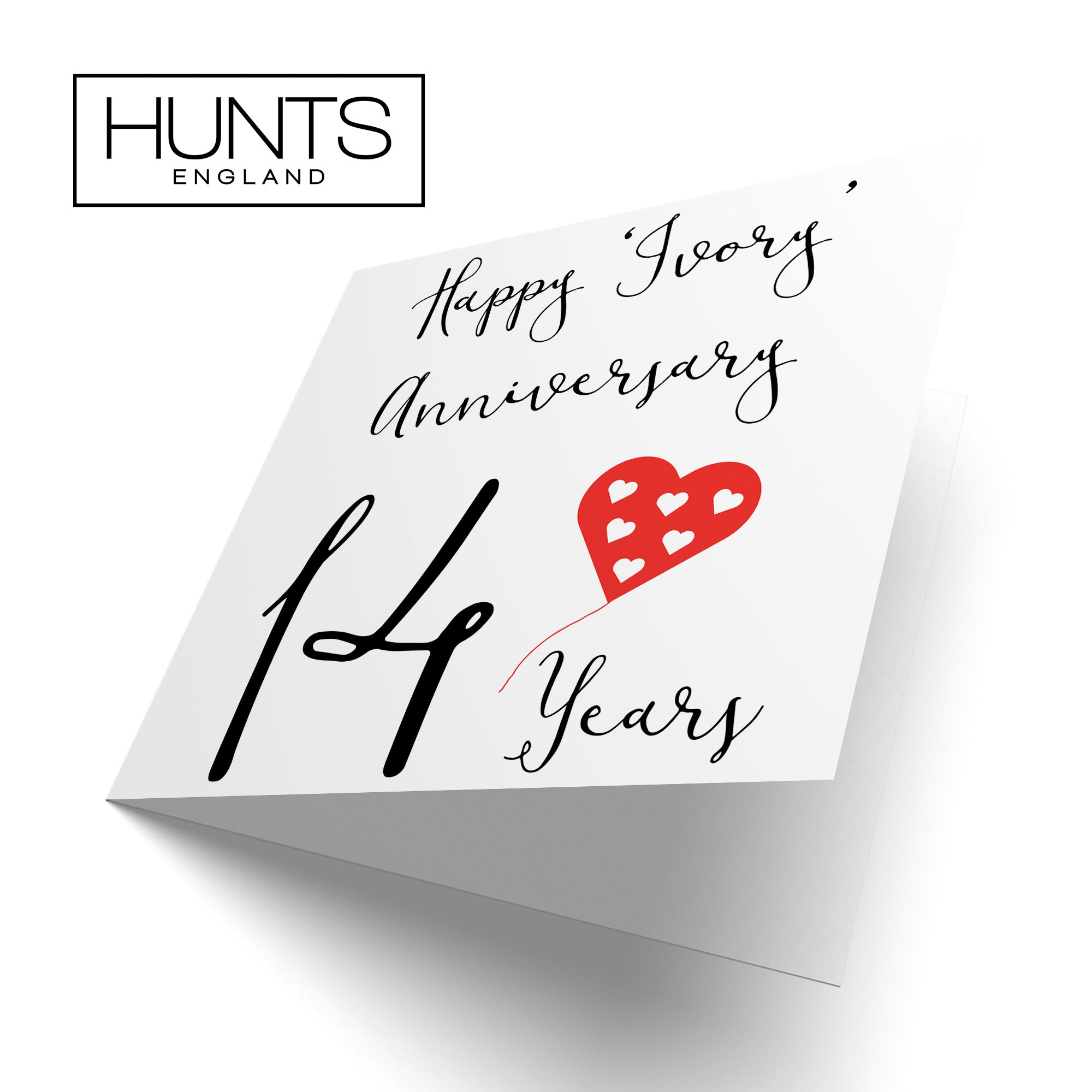 14th Anniversary Card Red Heart - Default Title (B07SW84Z6K)