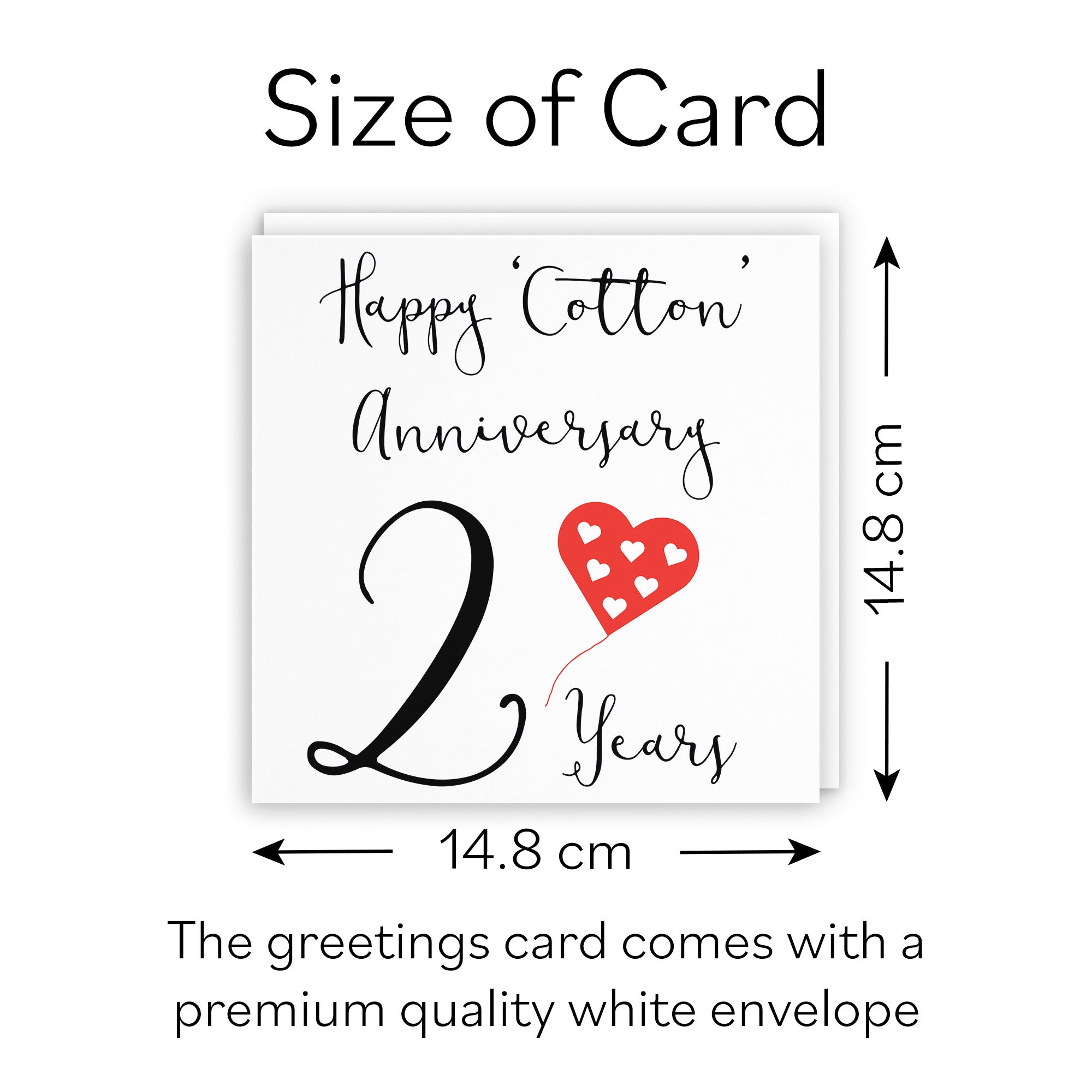 2nd Anniversary Card Red Heart - Default Title (B07SXB27RC)