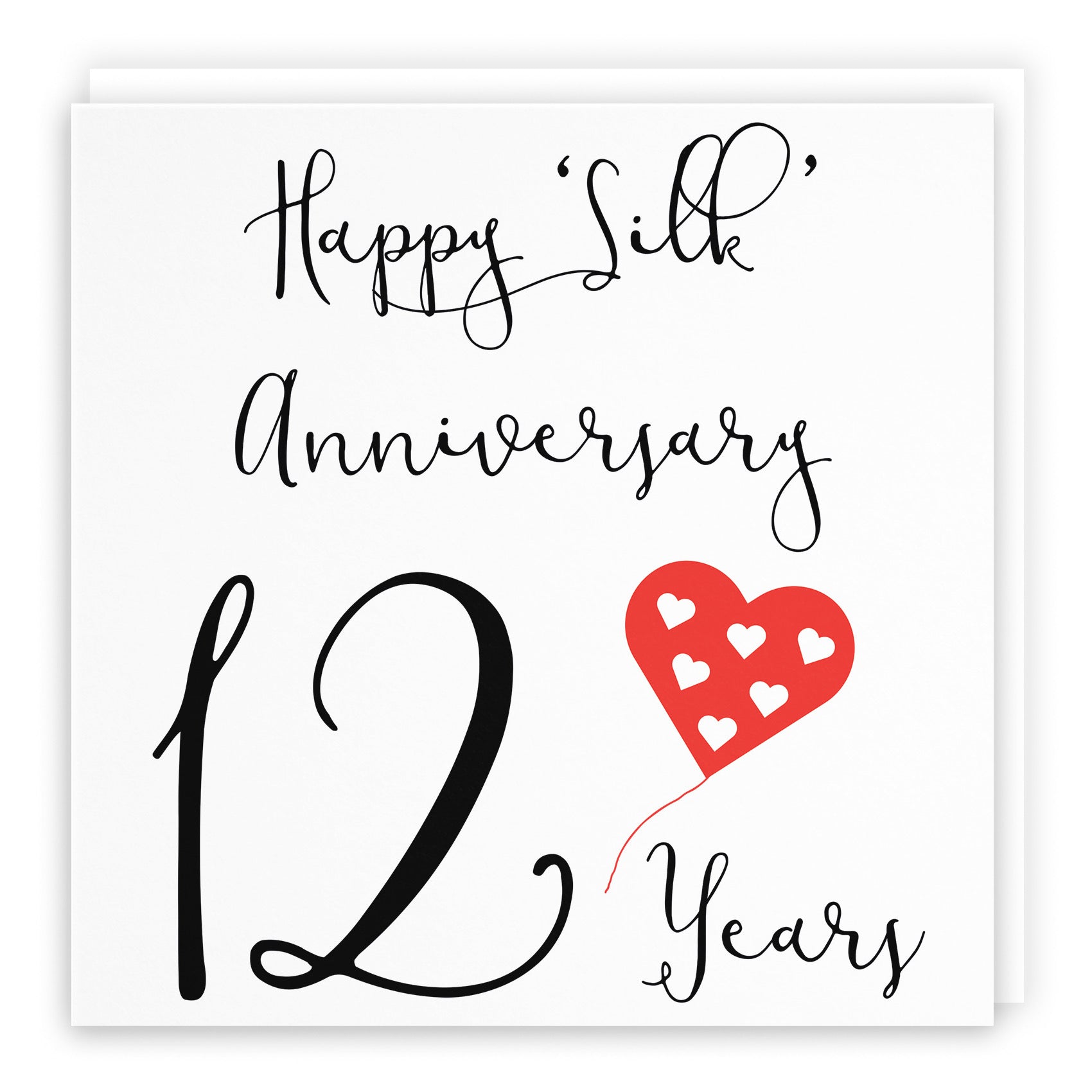 12th Anniversary Card Red Heart - Default Title (B07SXDH3FP)