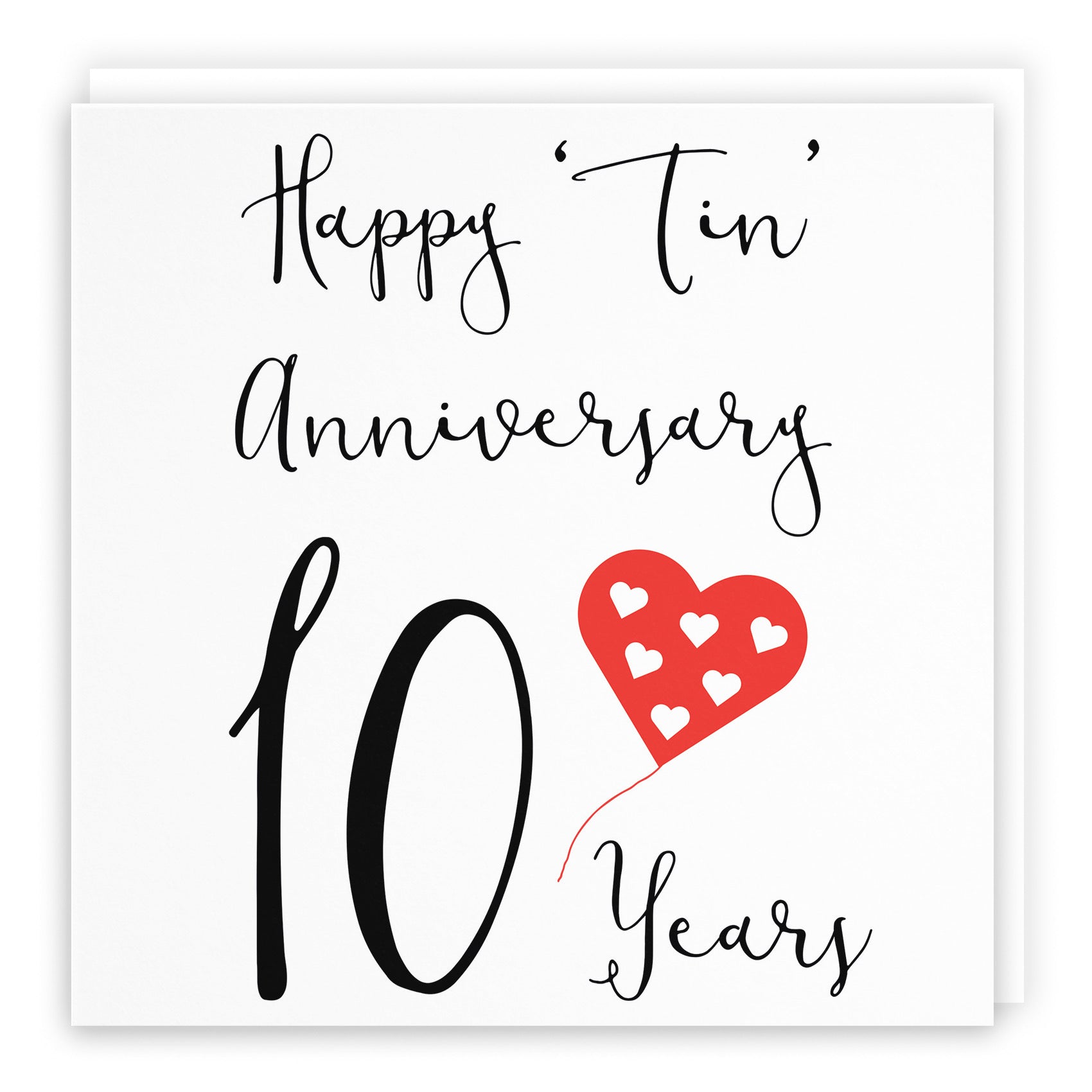 10th Anniversary Card Red Heart - Default Title (B07SY9Z4RD)