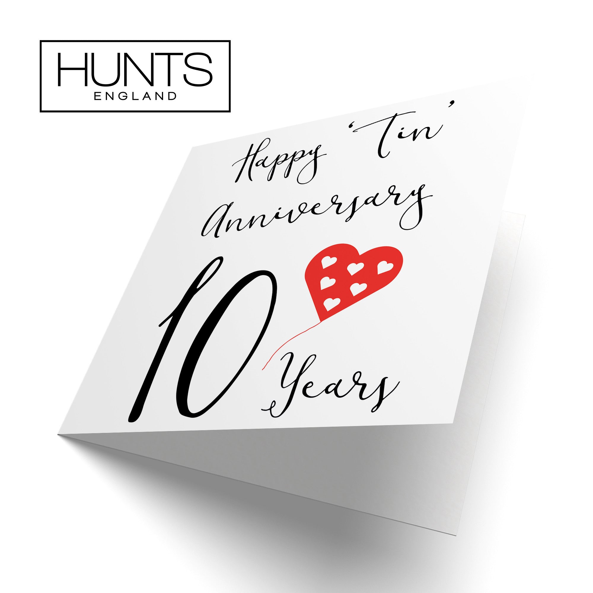 10th Anniversary Card Red Heart - Default Title (B07SY9Z4RD)