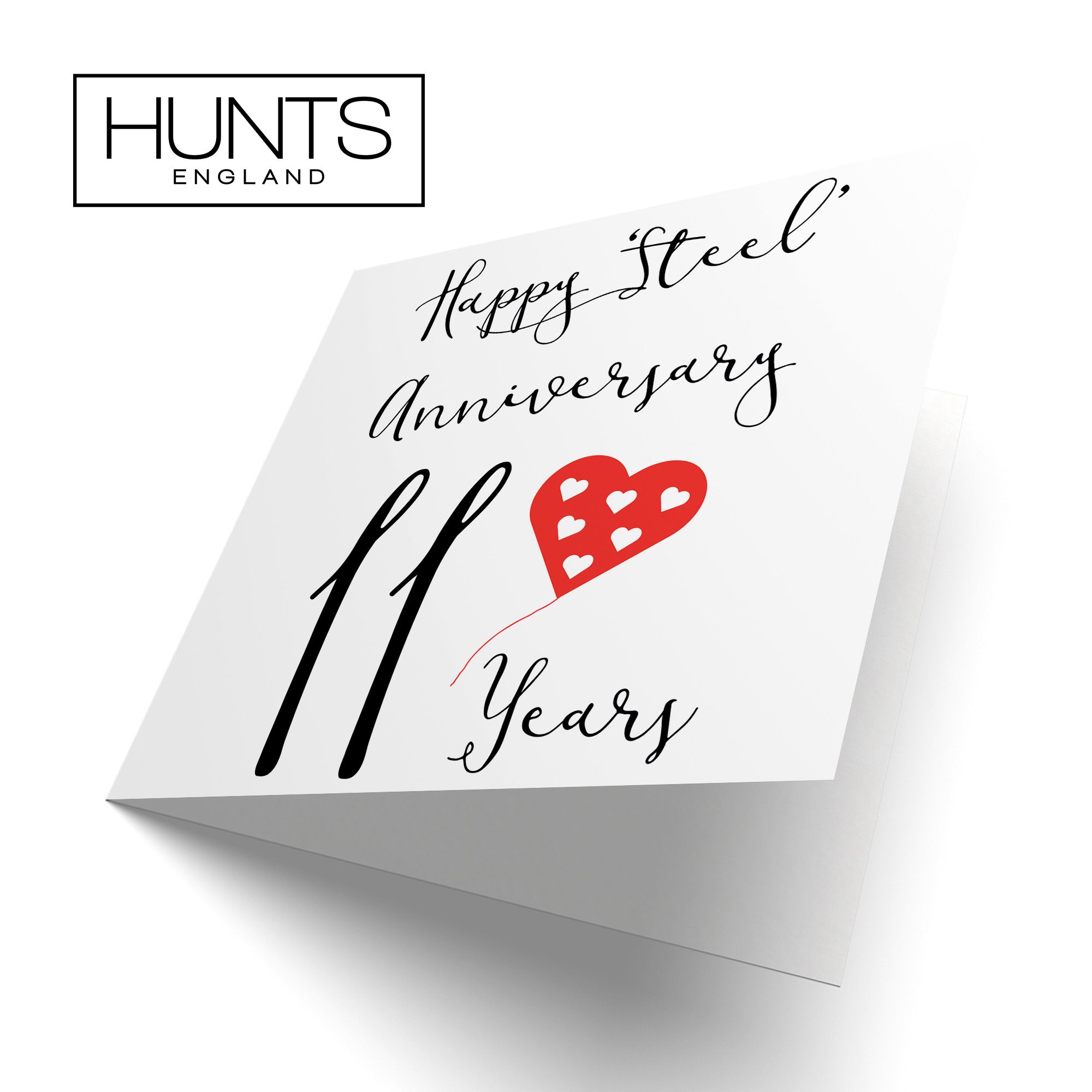 11th Anniversary Card Red Heart - Default Title (B07SYB5P7L)