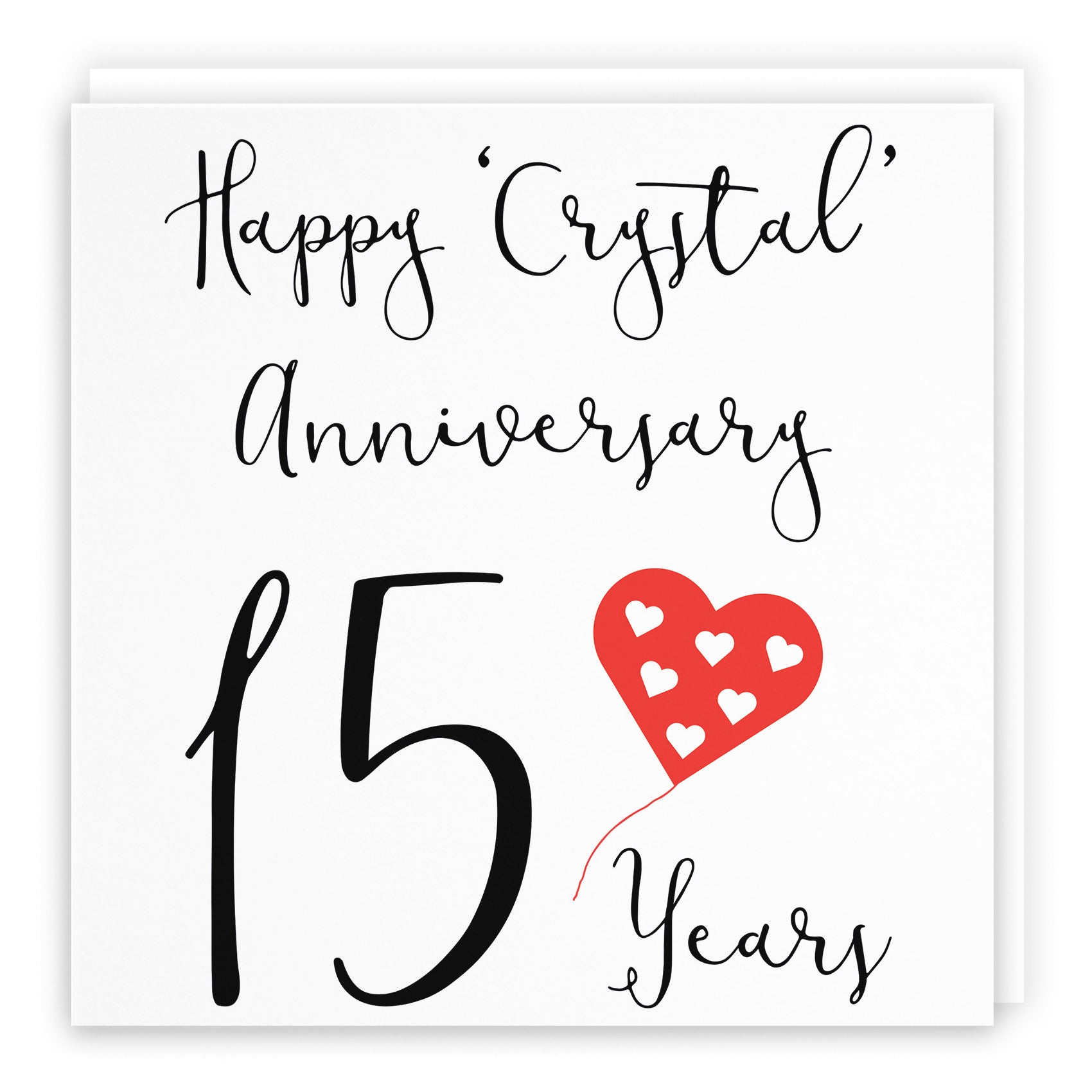 15th Anniversary Card Red Heart - Default Title (B07SYBDJ3P)