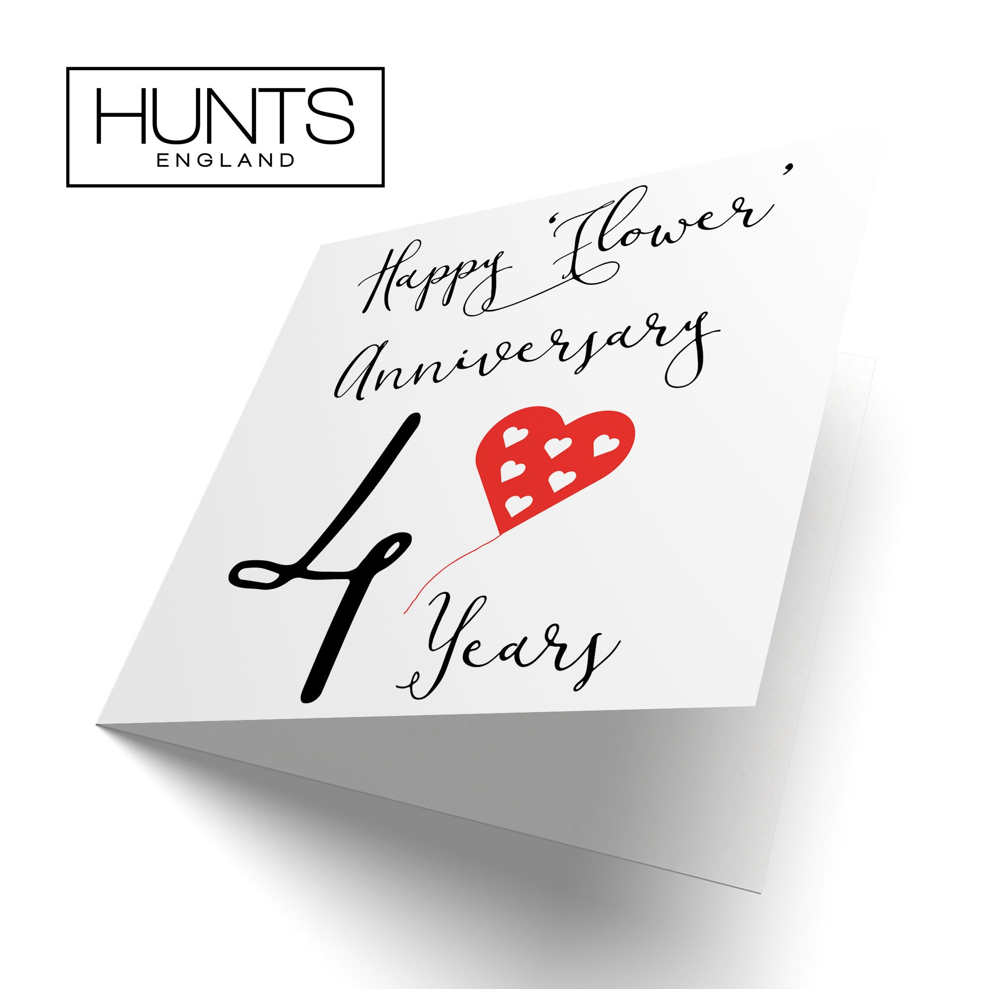 4th Anniversary Card Red Heart - Default Title (B07SYD8Z74)