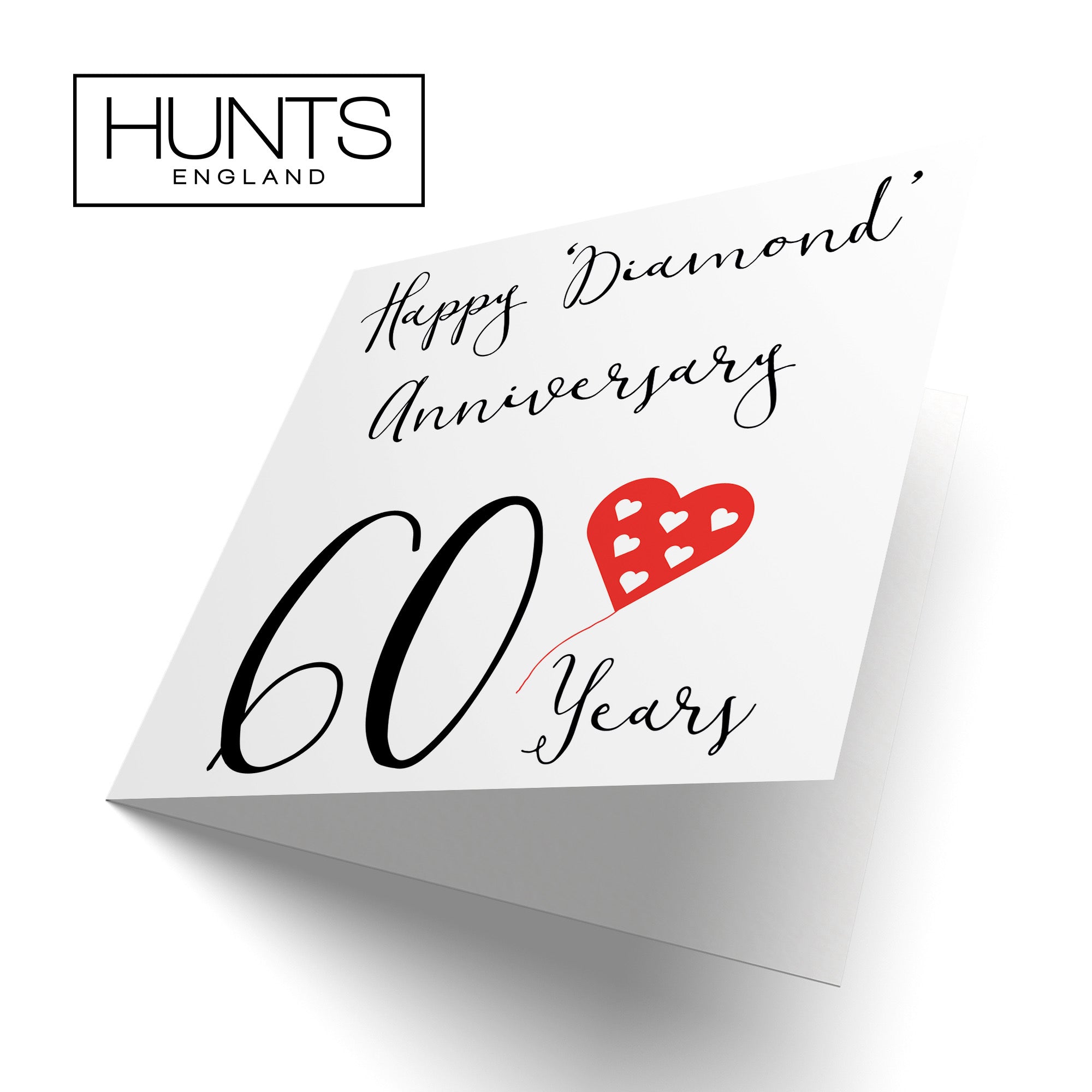 60th Anniversary Card Red Heart - Default Title (B07SYL5B25)