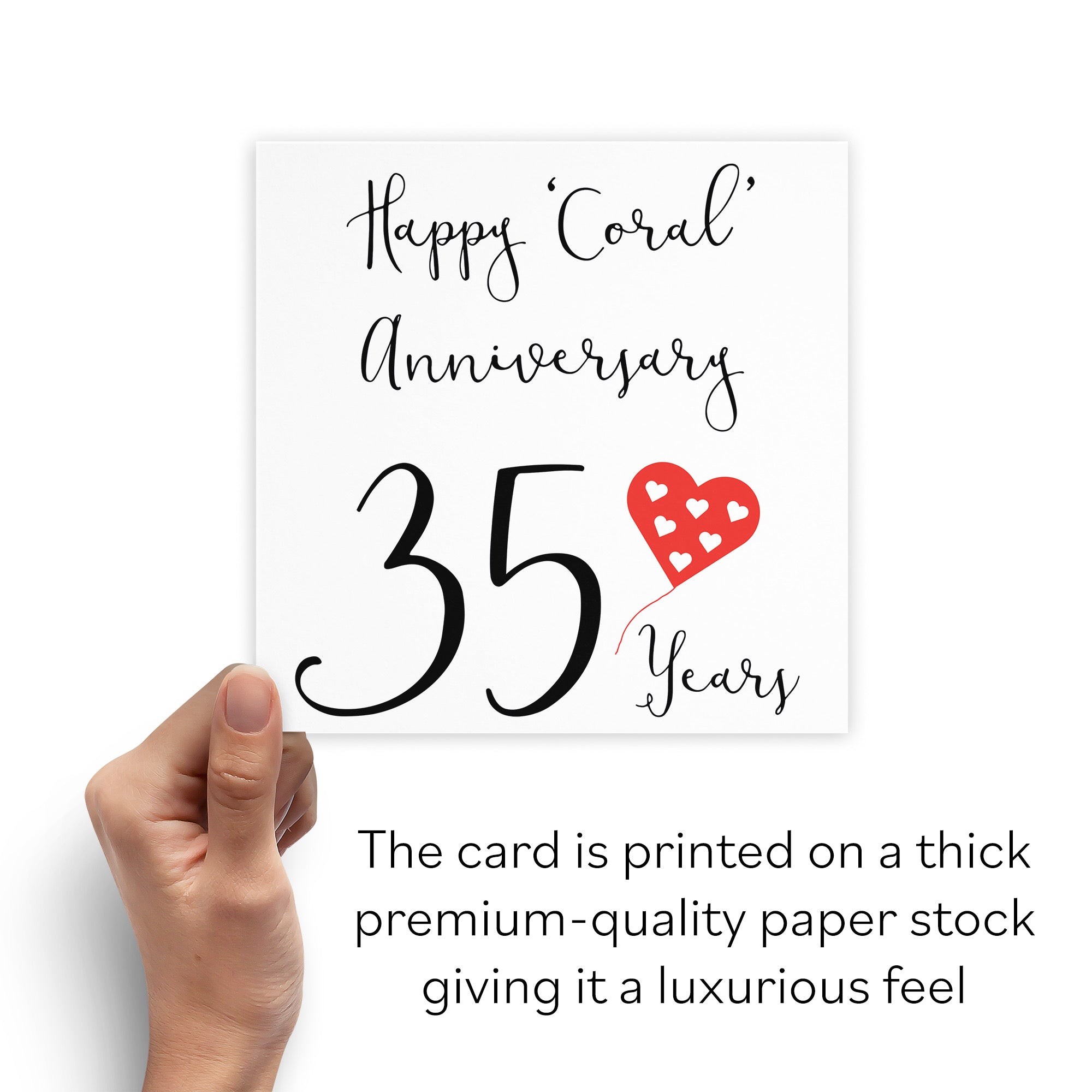 35th Anniversary Card Red Heart - Default Title (B07SZ1SWF7)