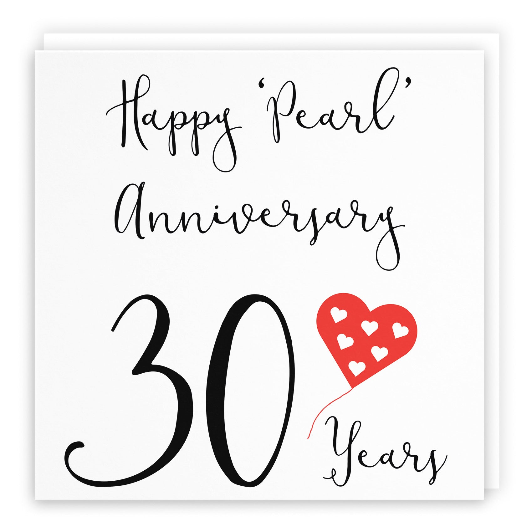 30th Anniversary Card Red Heart - Default Title (B07SZ1ZX1R)